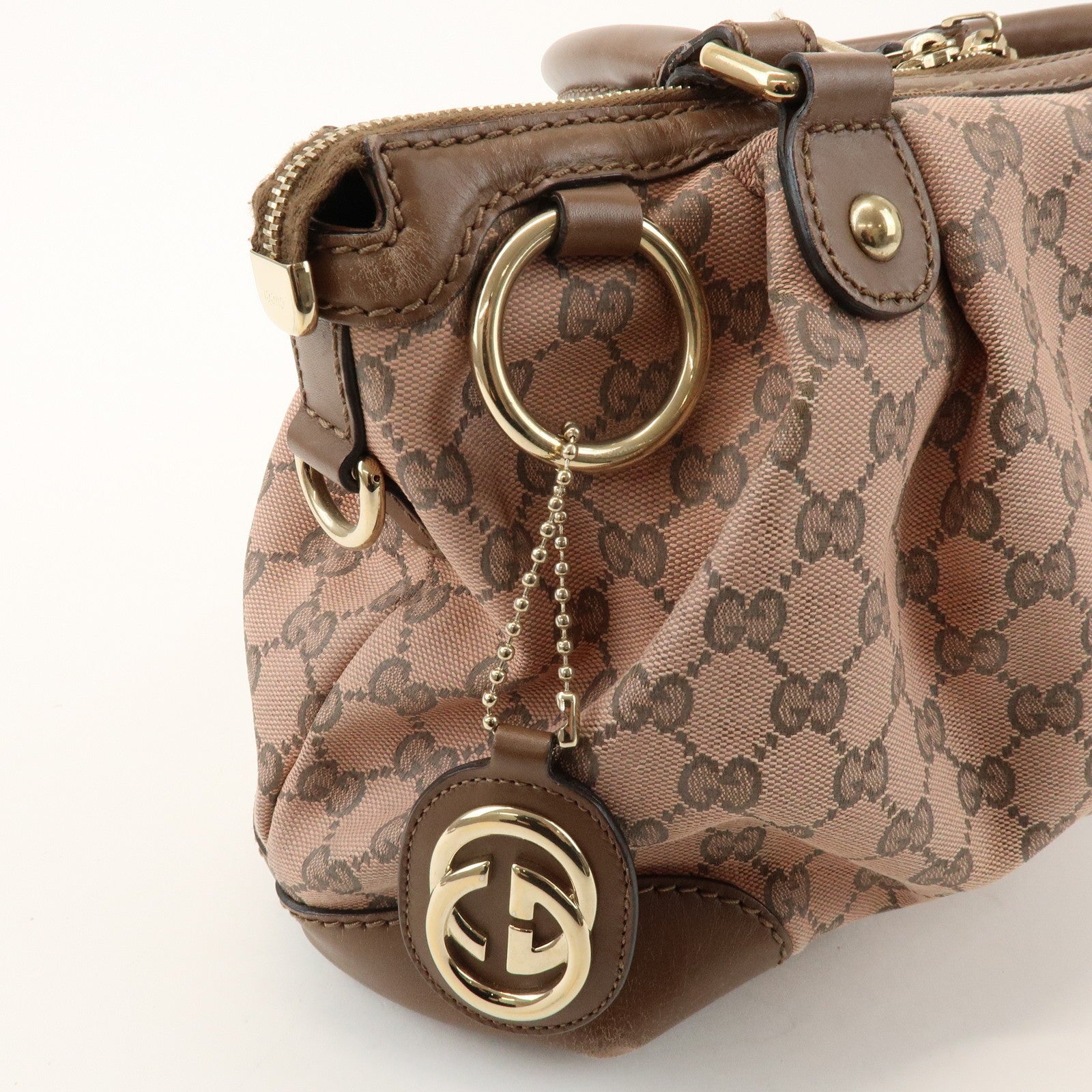 Gucci 2Way Bag - Pink, GG Canvas, Leather