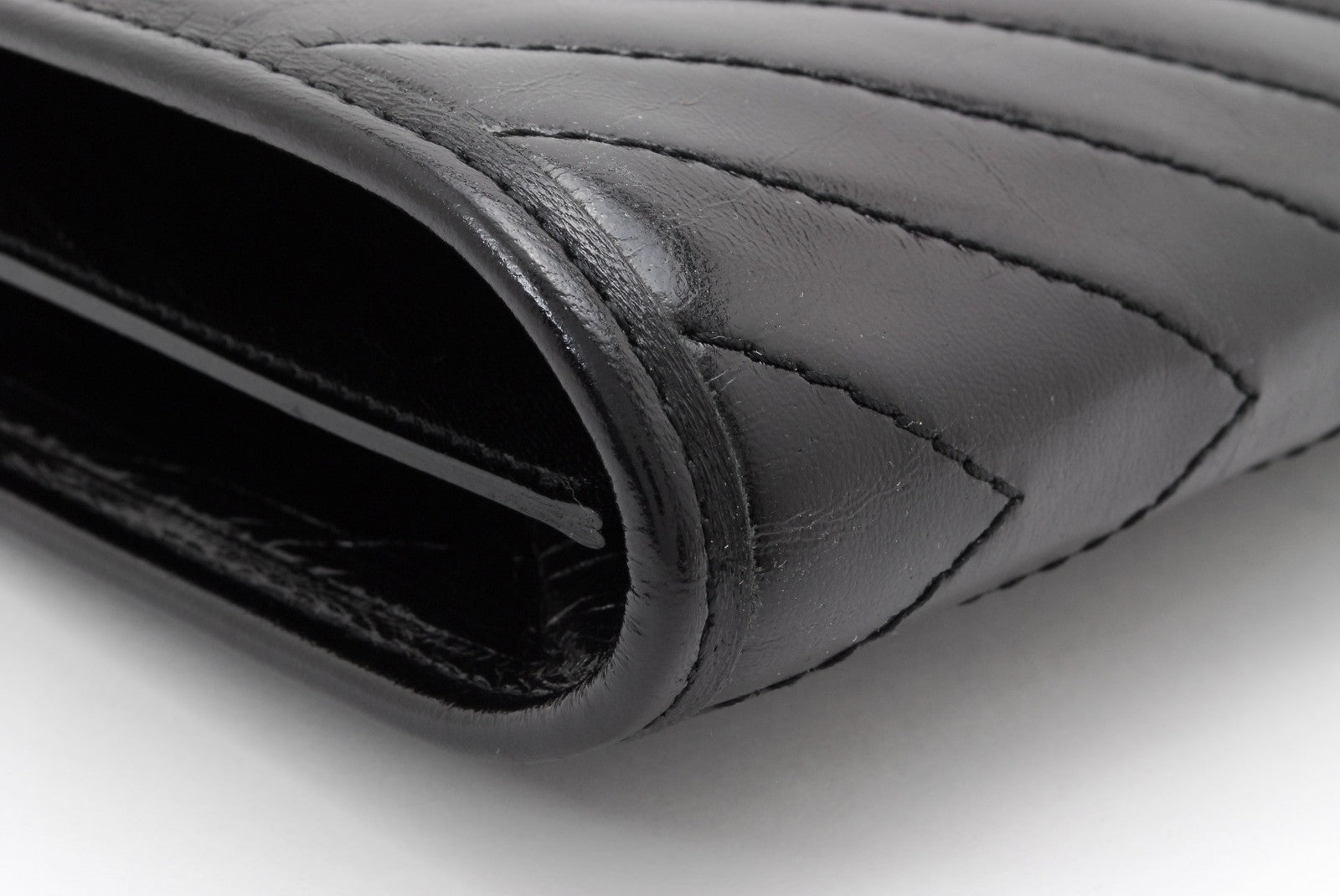 Saint Laurent Yves Clutch Bag - Black, Leather 