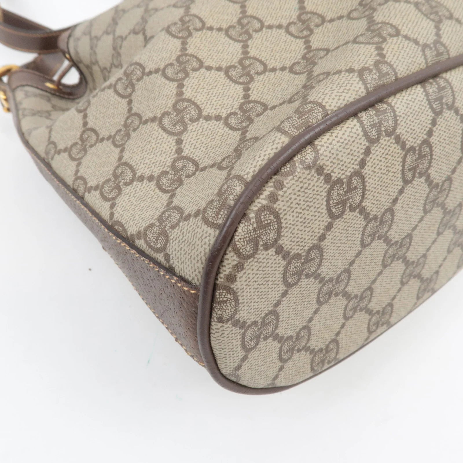 Gucci Sherry Line Bucket Shoulder Bag - Beige, GG Plus Leather 