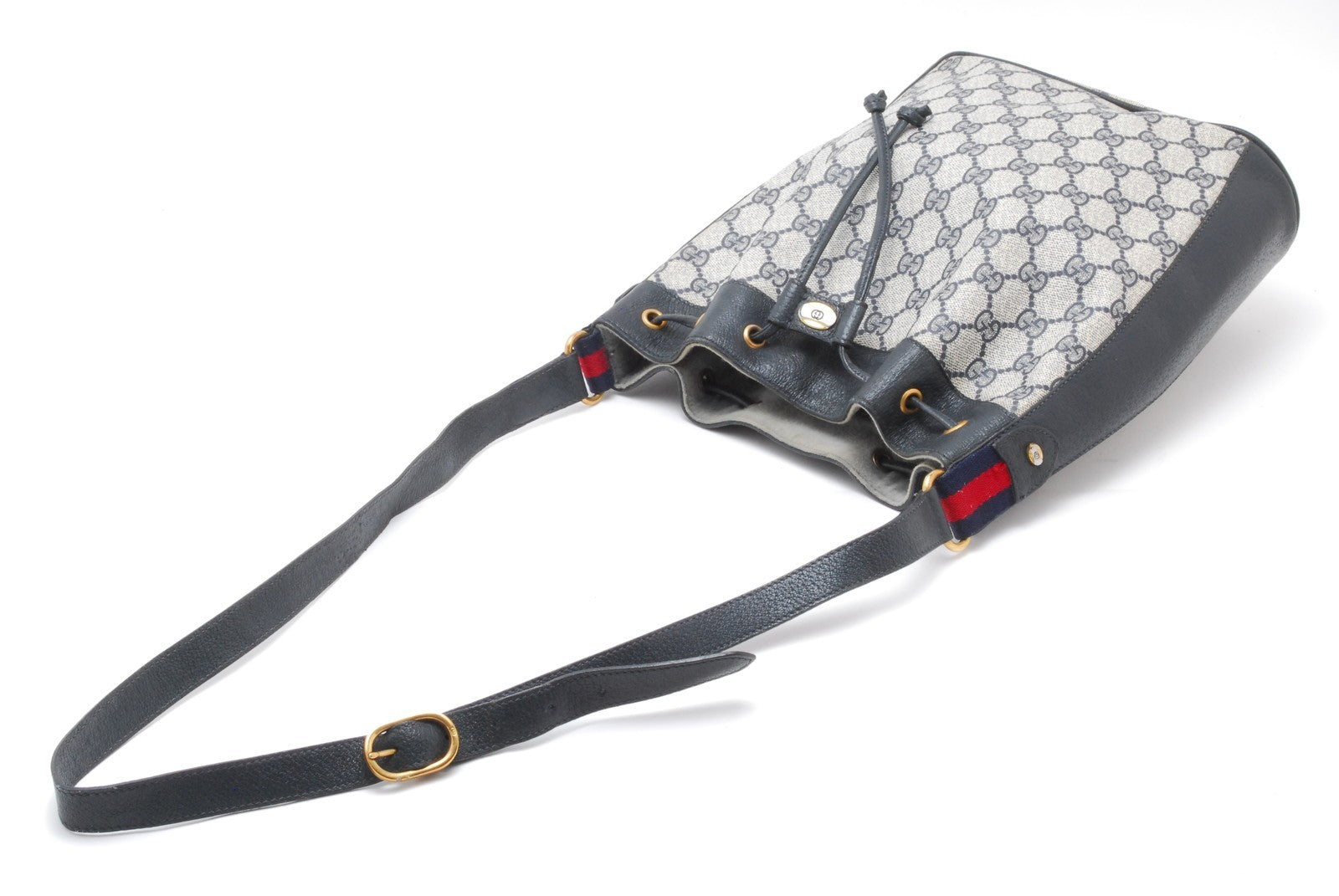 Gucci Sherry Line Shoulder Bag - Navy, Leather 