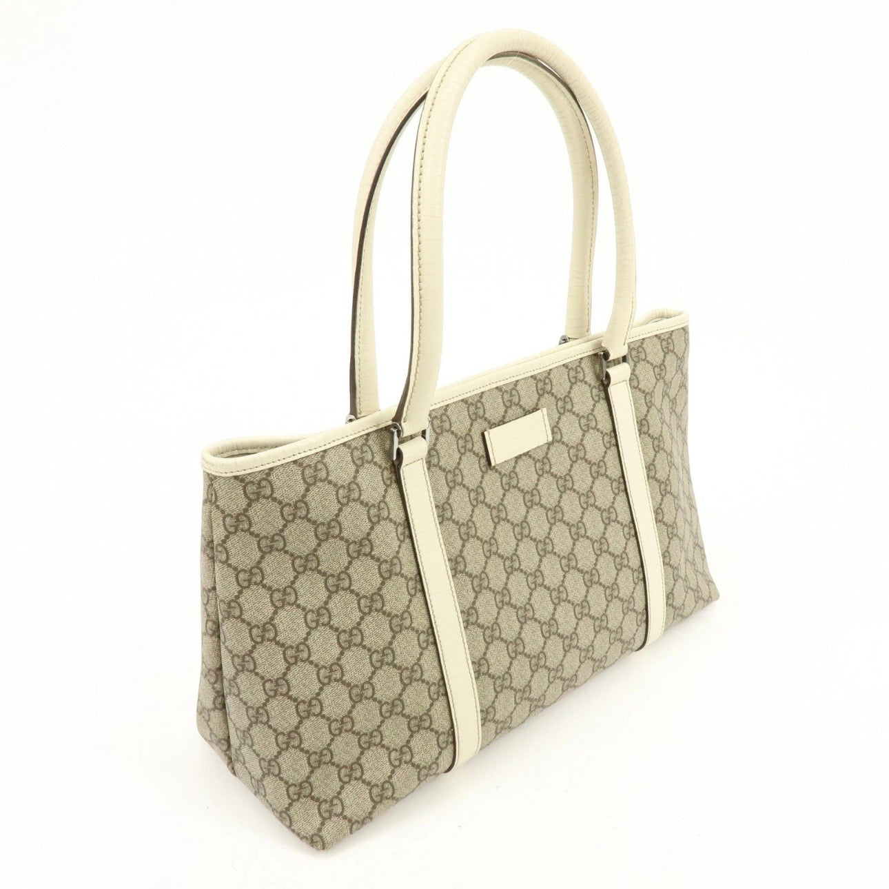 GUCCI GG Canvas Leather Shoulder Bag Tote Bag