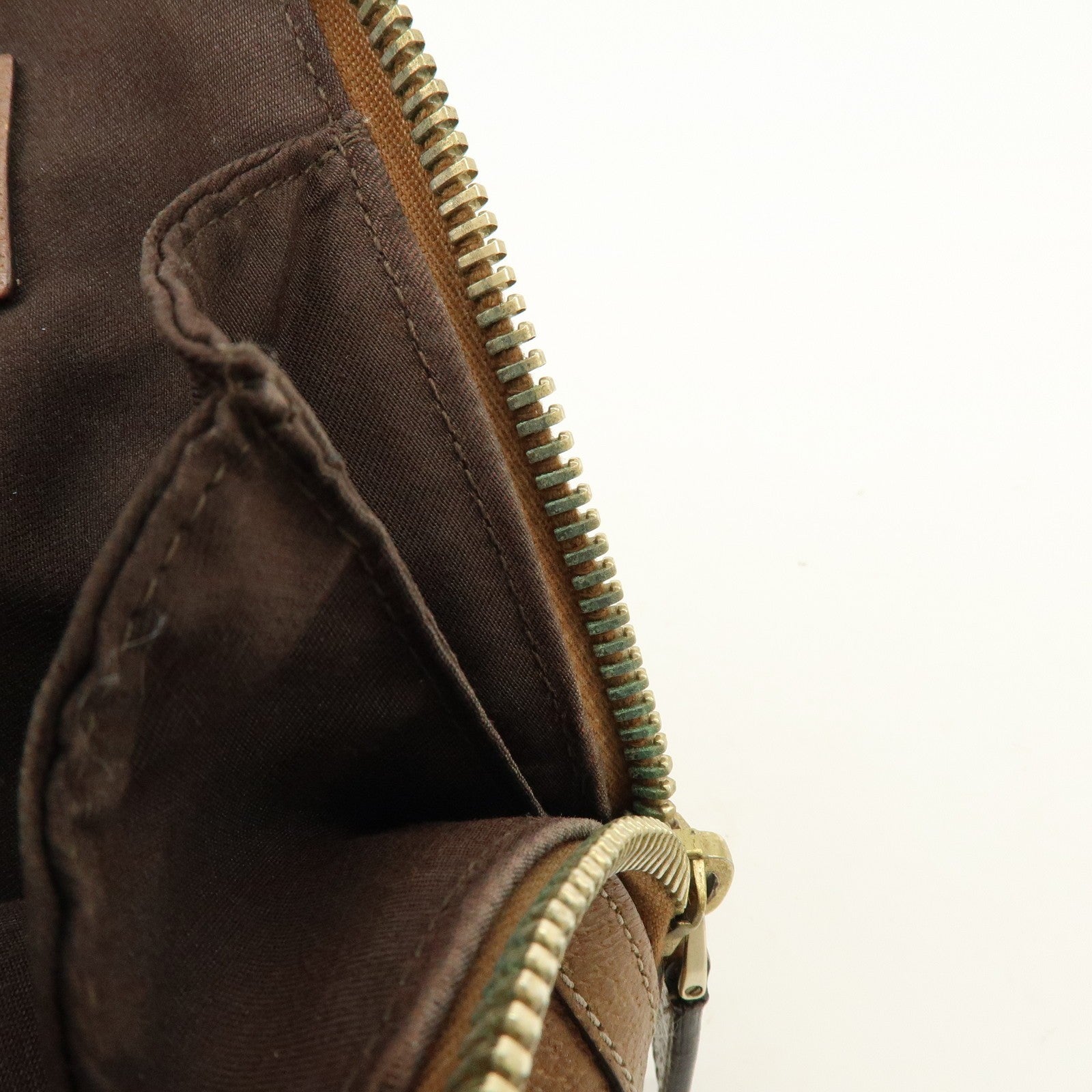 Gucci Hand Bag - Brown, GG Canvas, Leather 