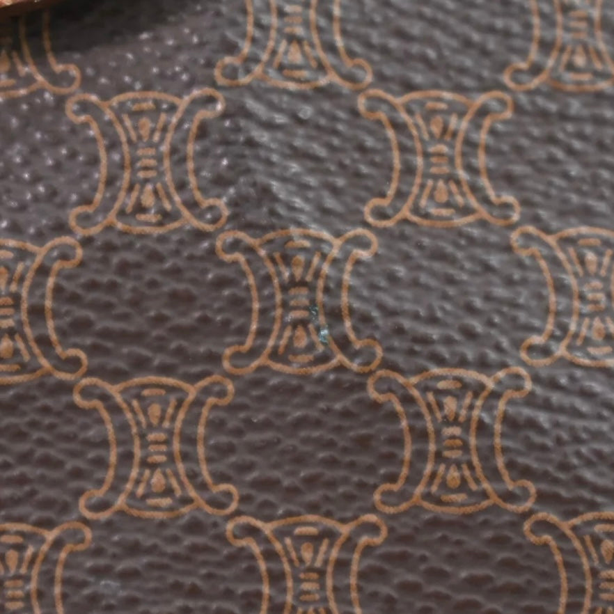 Celine Macadam PVC Boston Handbag Brown
