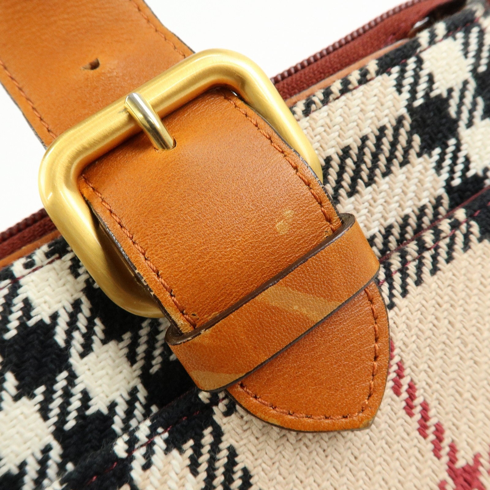 Burberry Nova Plaid Tote Bag - Beige, Canvas
