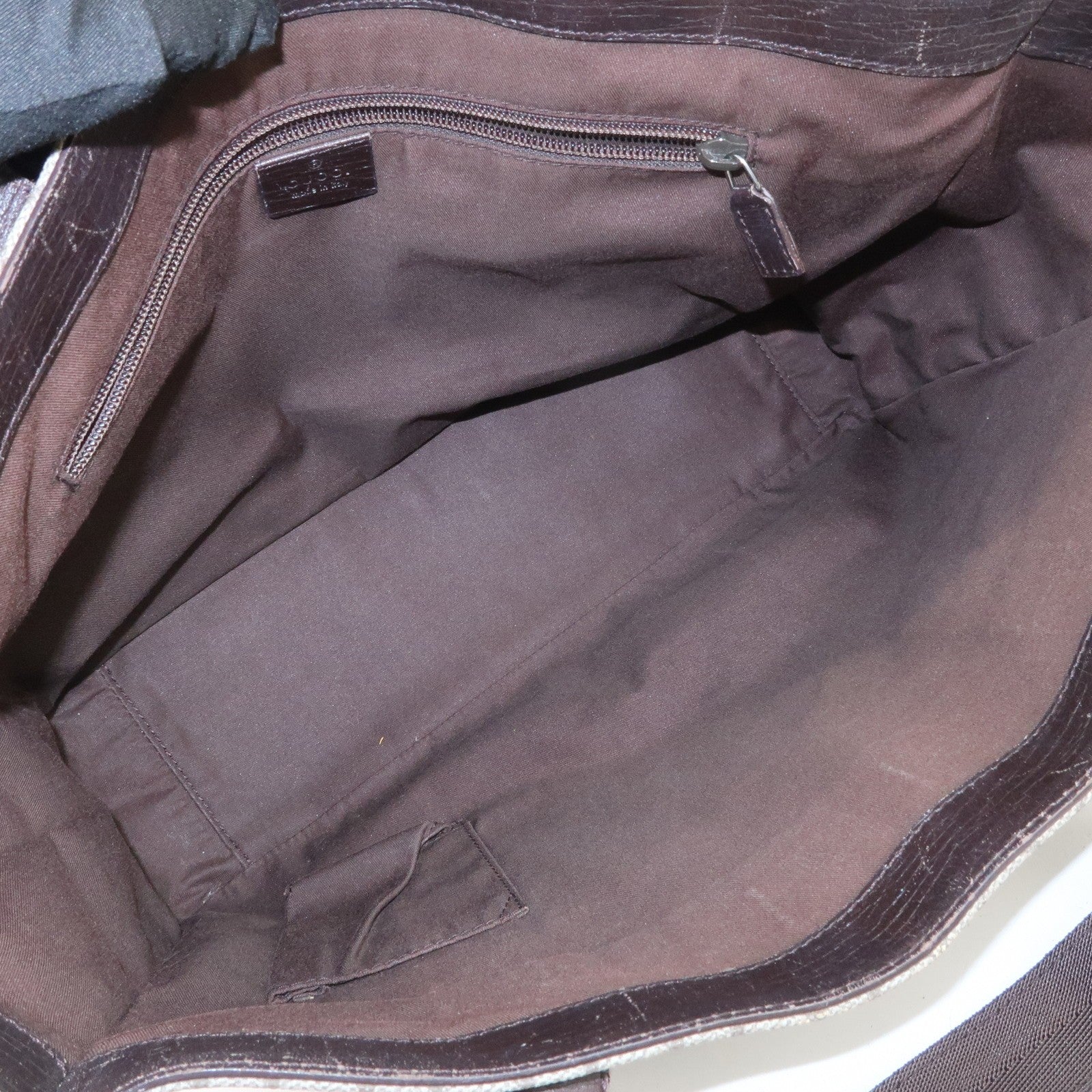 Gucci Tote Bag - Brown, GG Supreme Canvas Leather