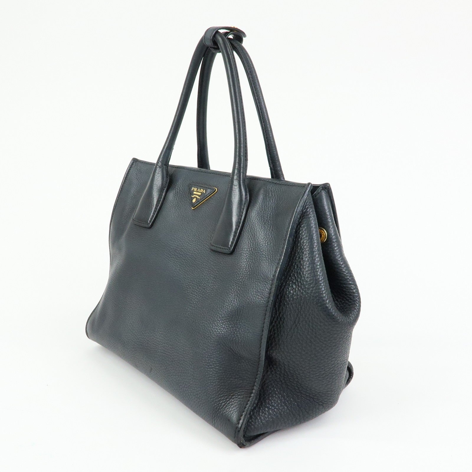Prada 2way Bag Handbag - Black, Calf Leather