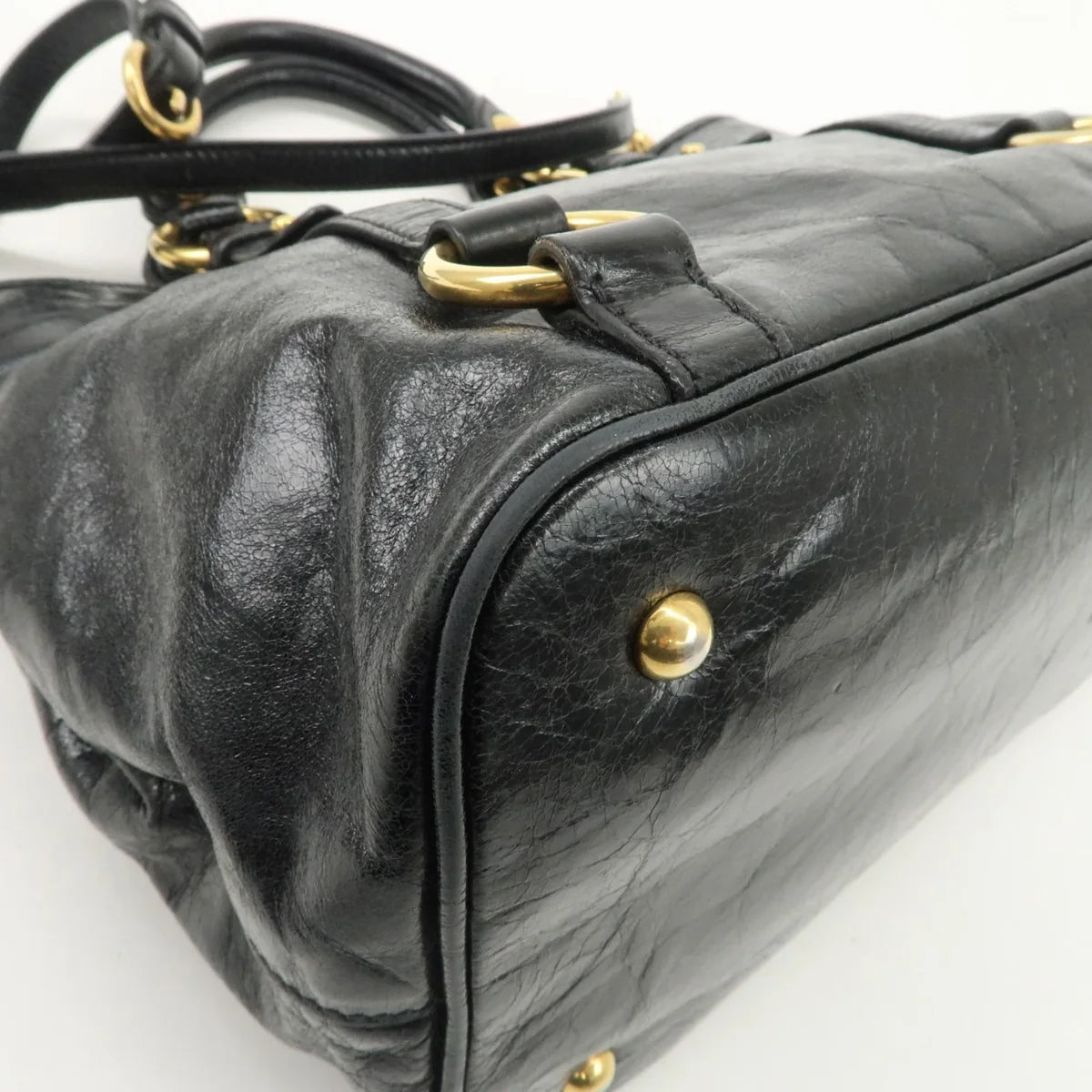 MIUMIU Leather Hand, crossbody Bag Black