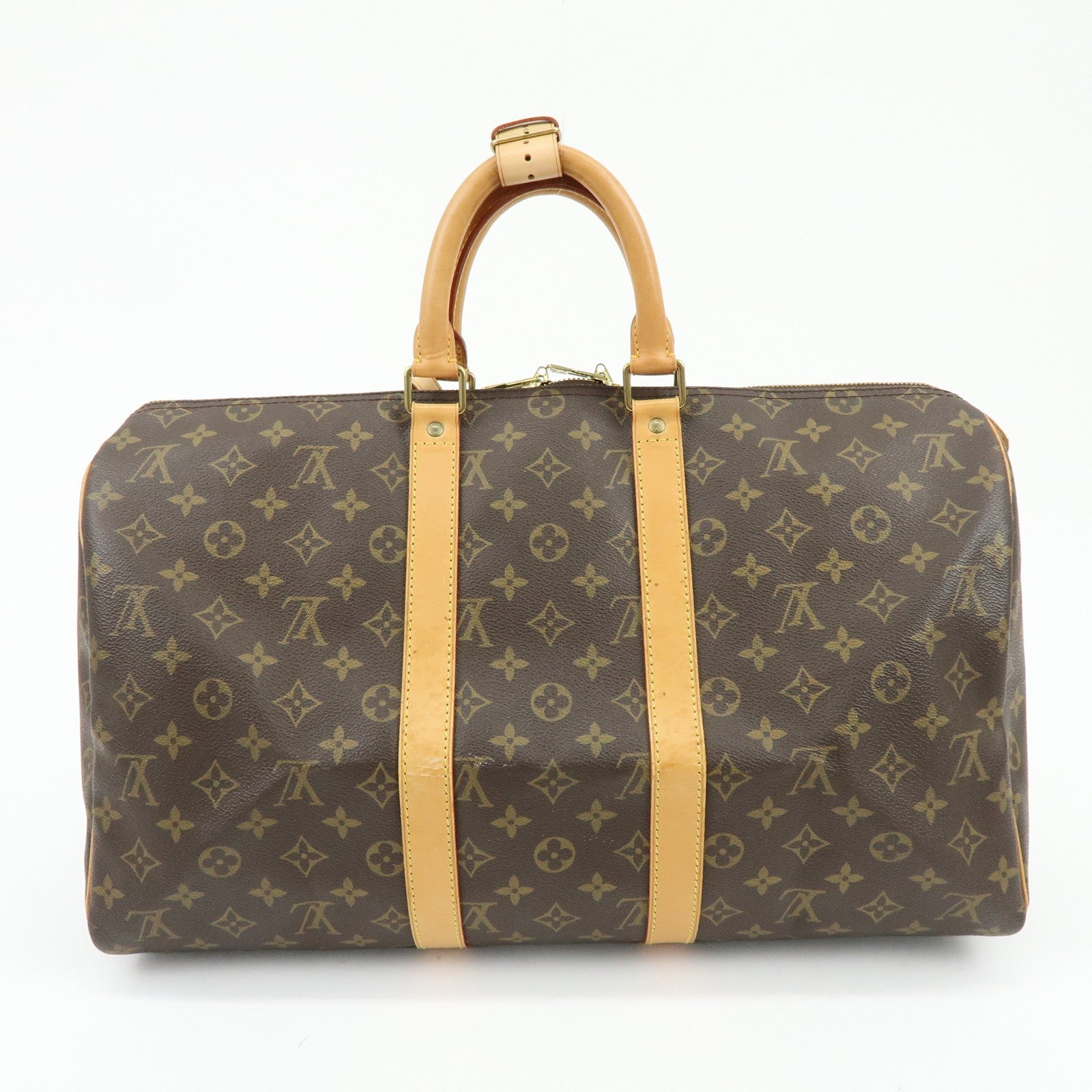 Louis Vuitton Monogram Keep All 45 Boston Bag - Brown, Monogram Canvas