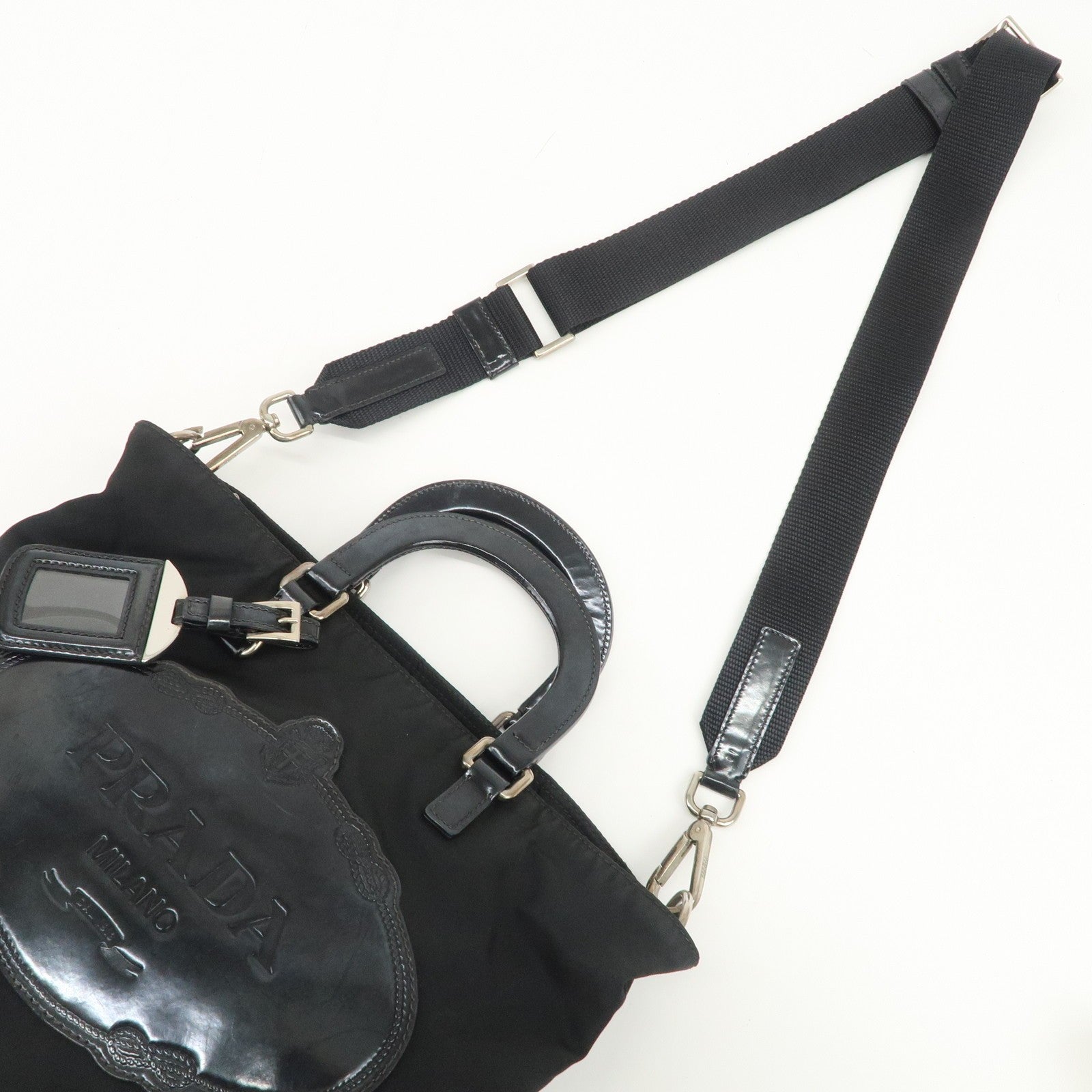 Prada BR3228 2Way Bag - Black, Nylon and Leather