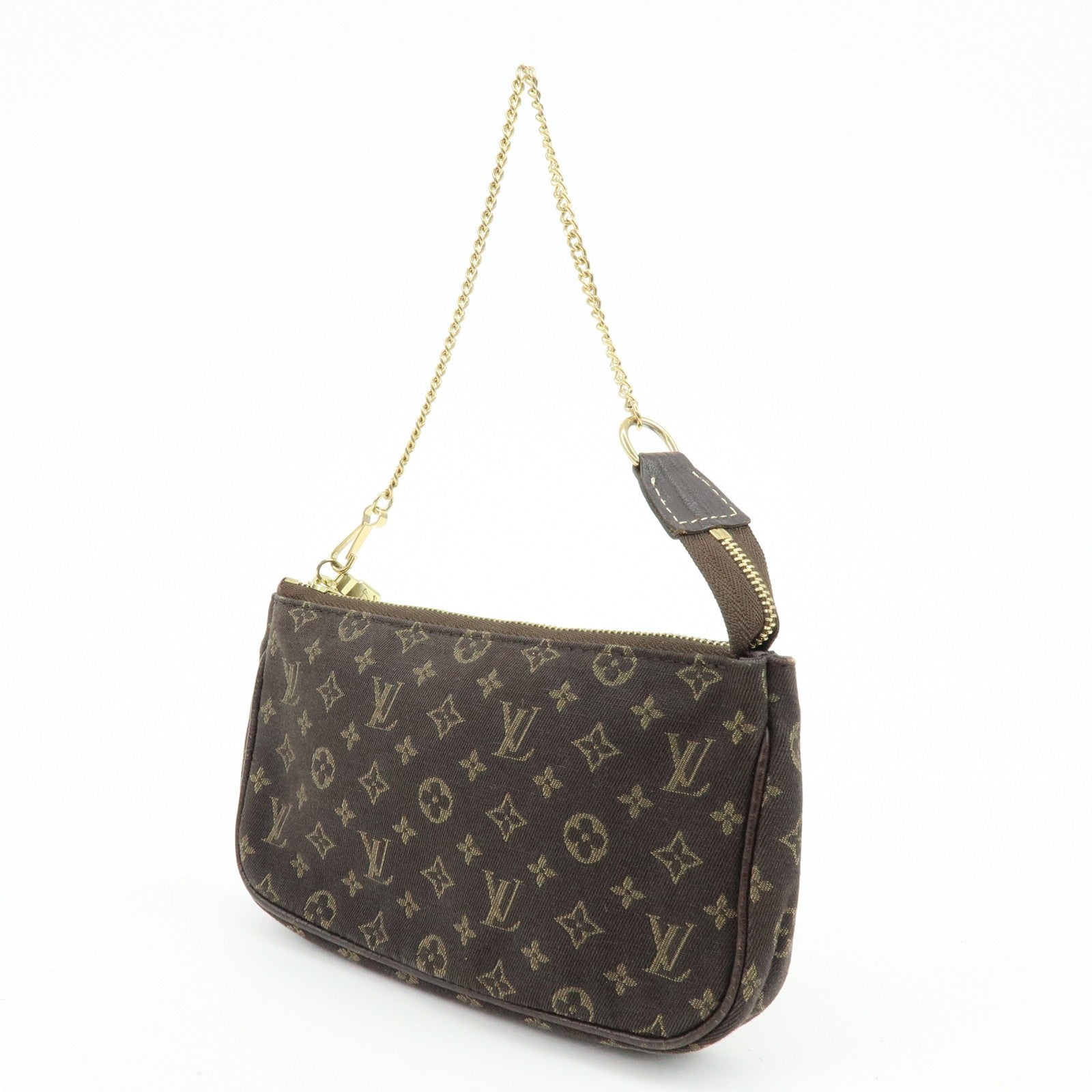 Louis Vuitton Monogram Mini Lin Pouch - Ebene, Canvas