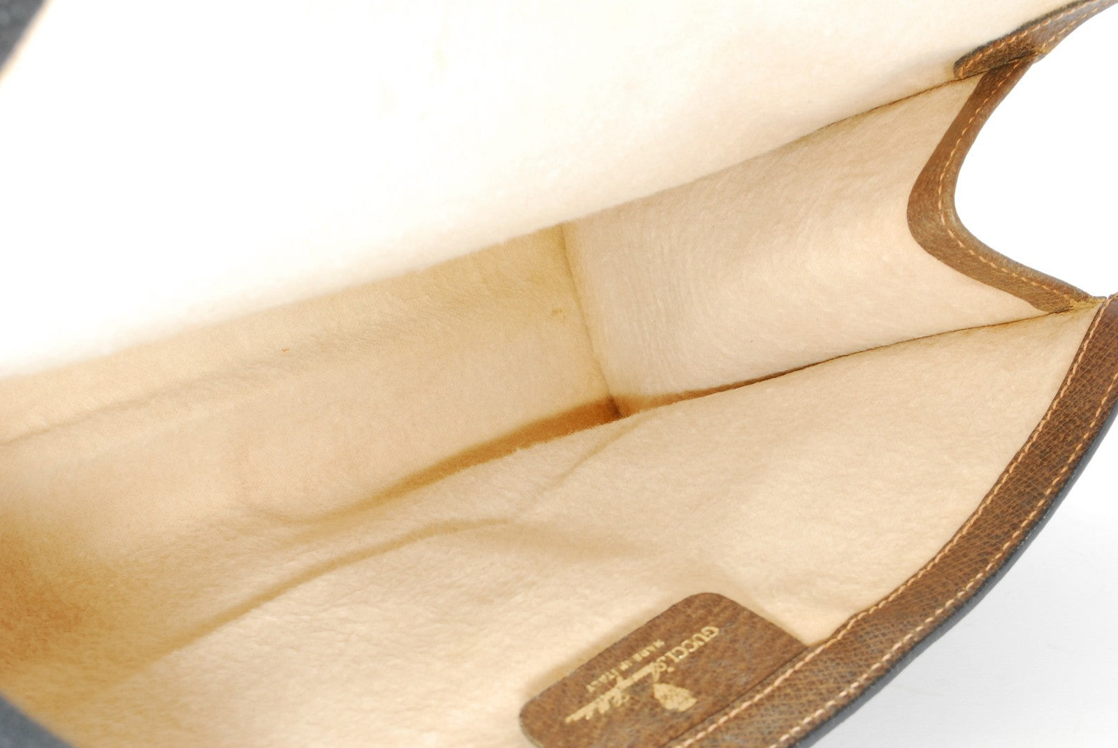 Gucci Sherry Line Clutch Bag - Brown, PVC Leather 