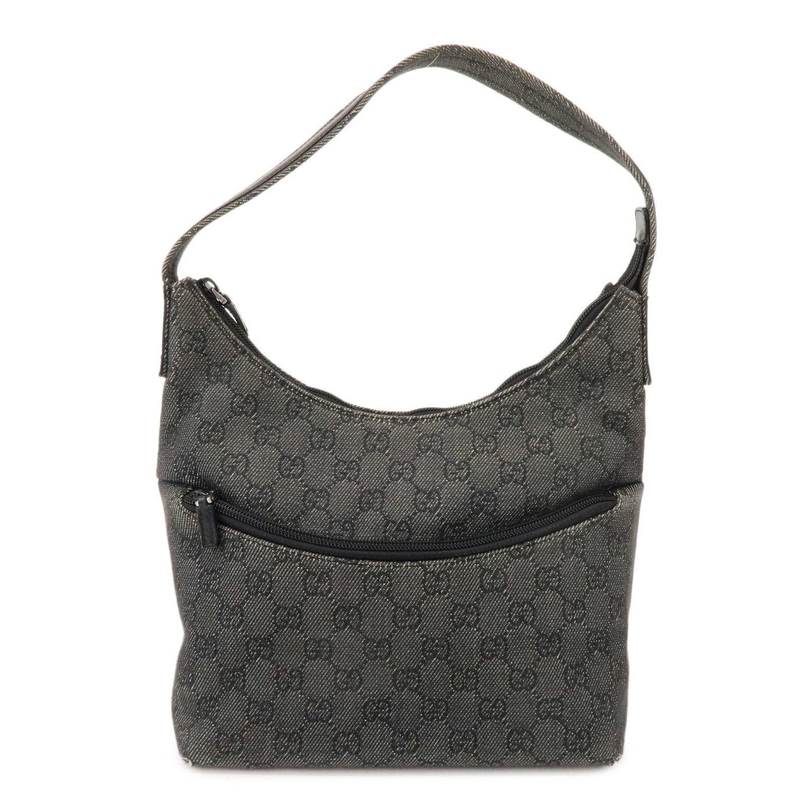 Gucci Shoulder Bag - Black, GG Denim, Leather