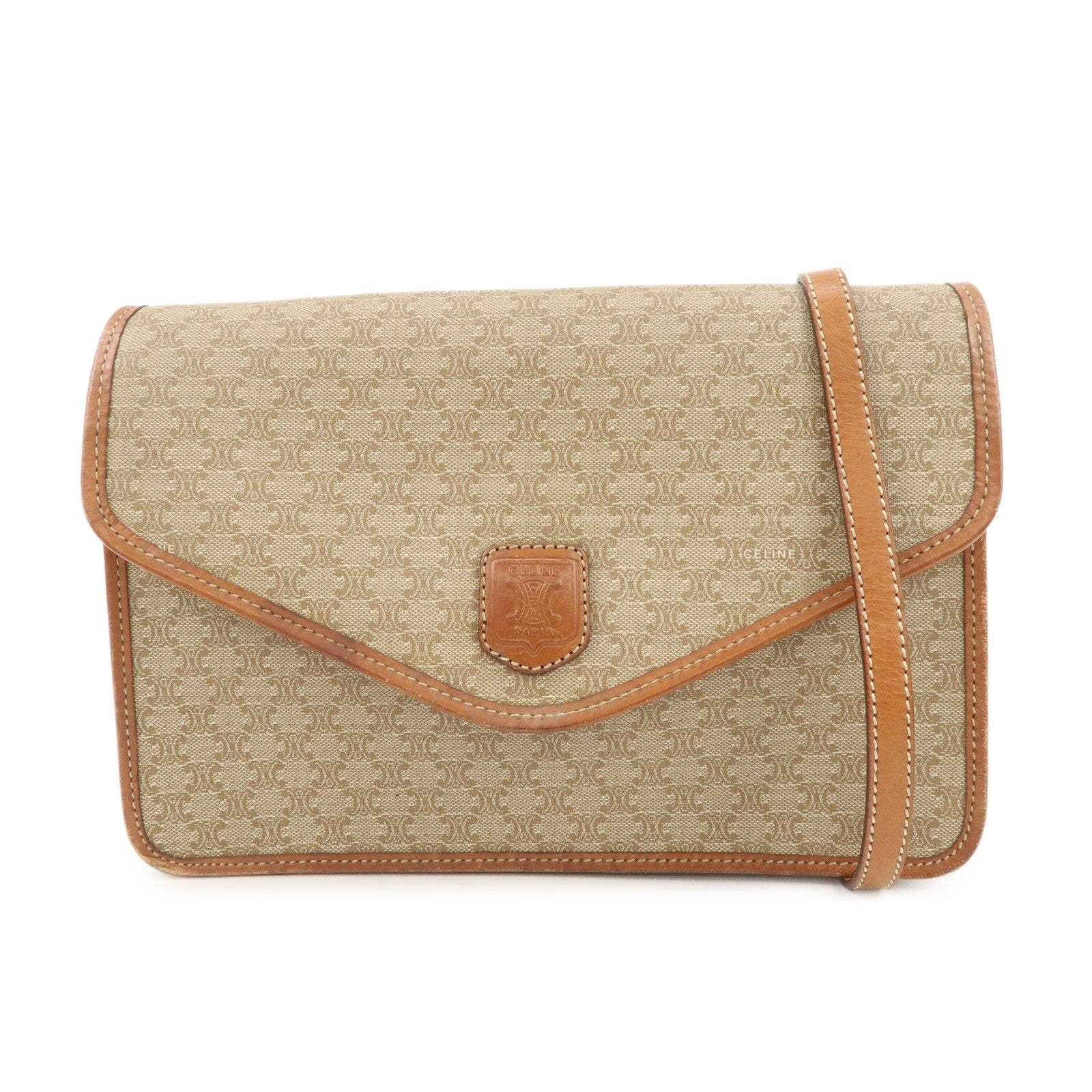 Celine C Macadam 2Way Bag - Beige Brown, PVC Leather
