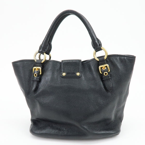 Miu Miu Madras Hand Bag - Black, Leather