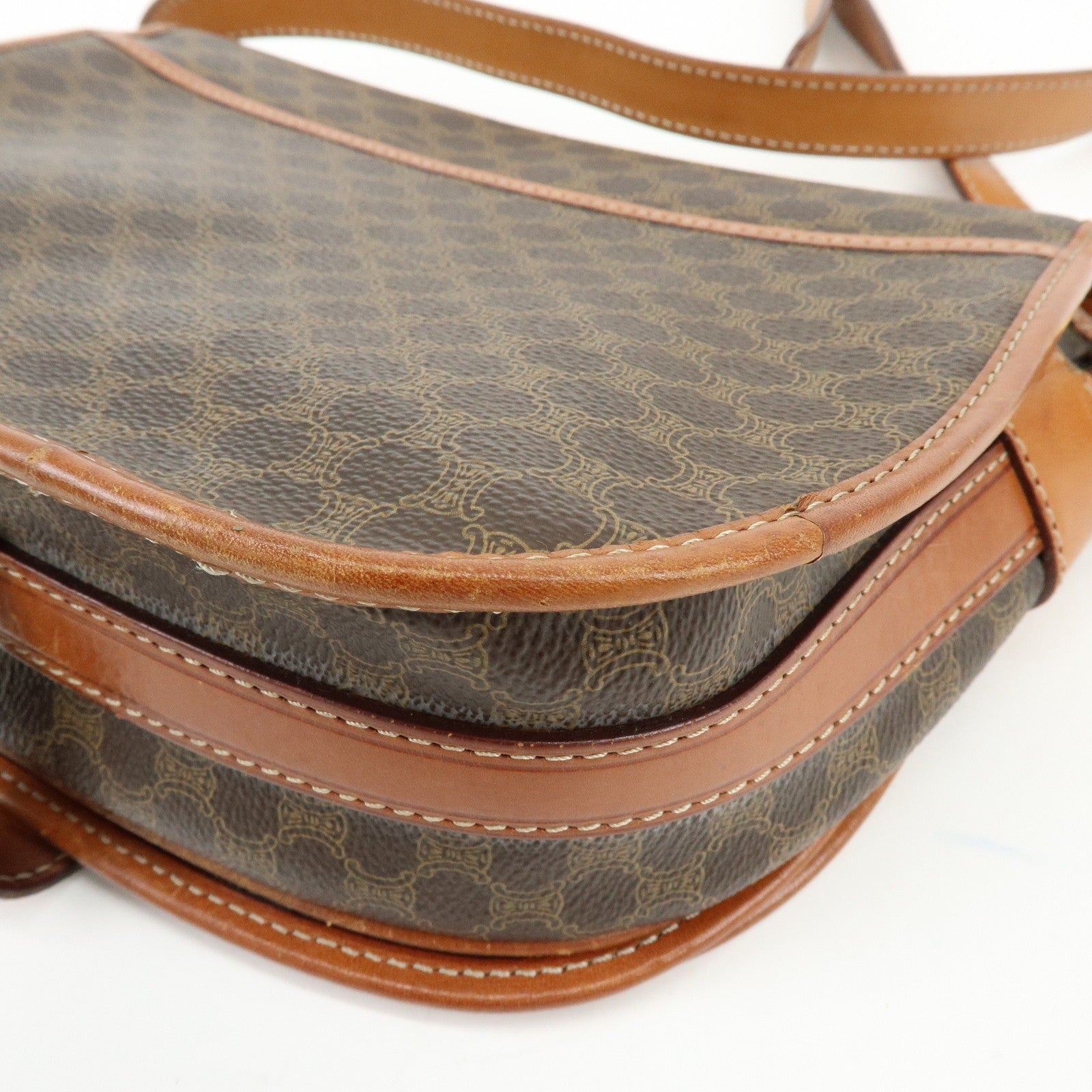Celine Macadam Shoulder Bag - Brown, Canvas, Leather