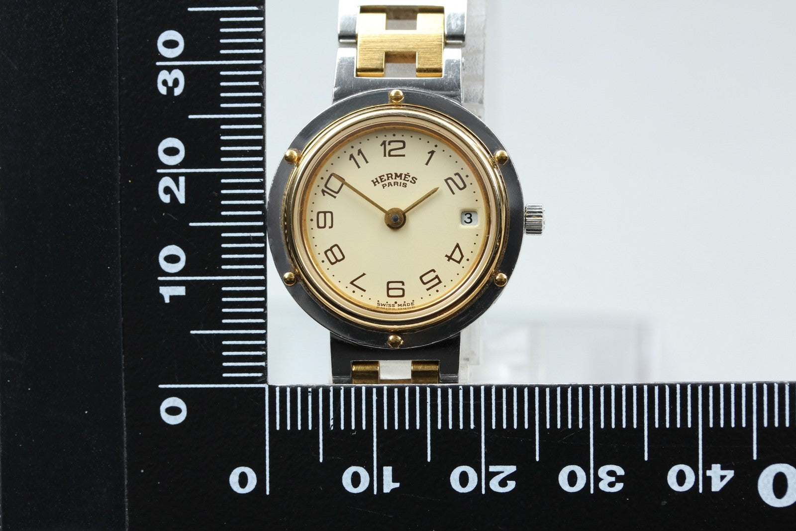 Hermès Clipper Wristwatch - Ivory, Stainless Steel