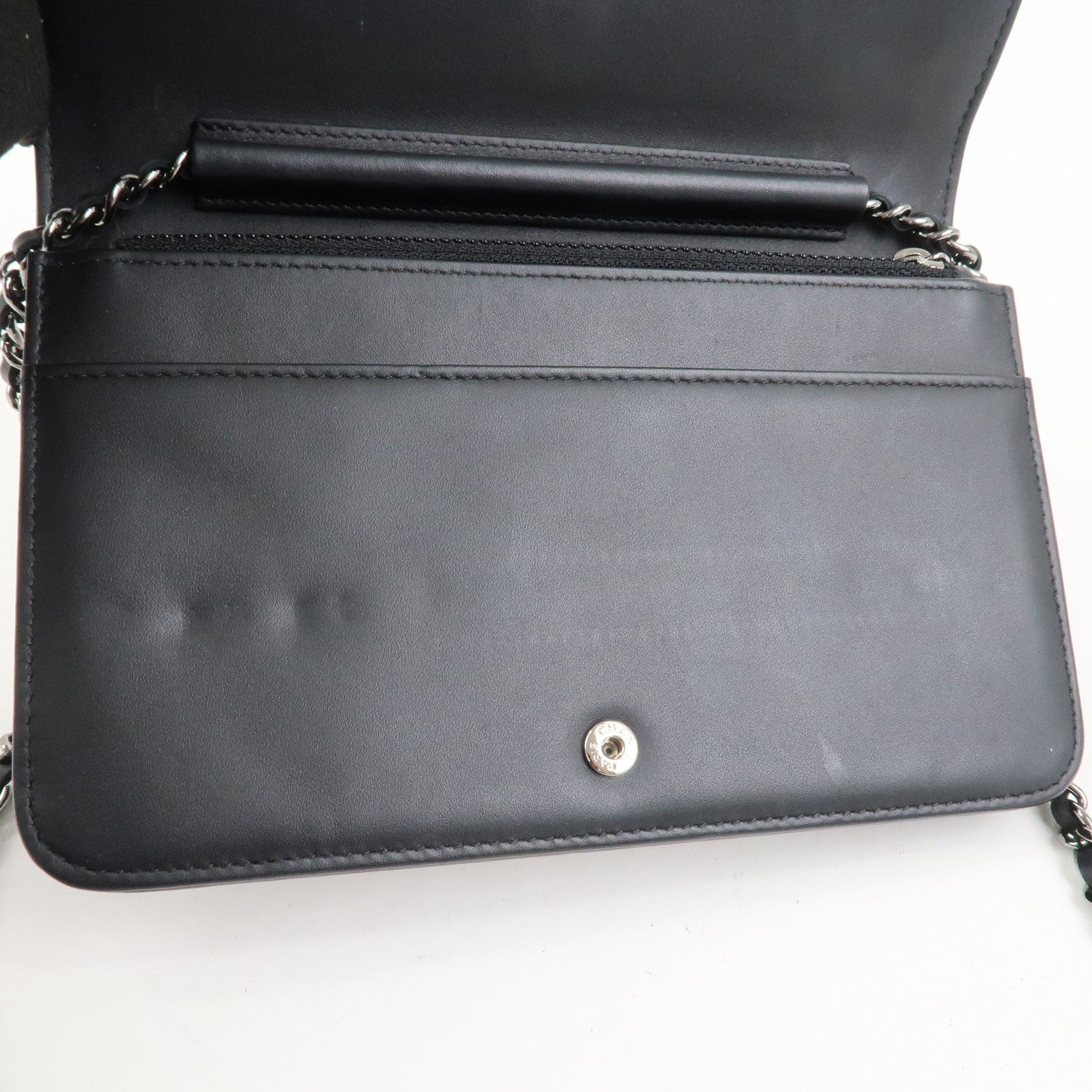 Chanel Coco Mark Wallet Shoulder Bag - Black, Patent Leather