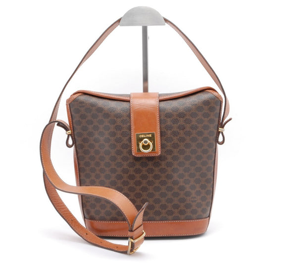 Celine Macadam Shoulder Bag - Brown, PVC Leather