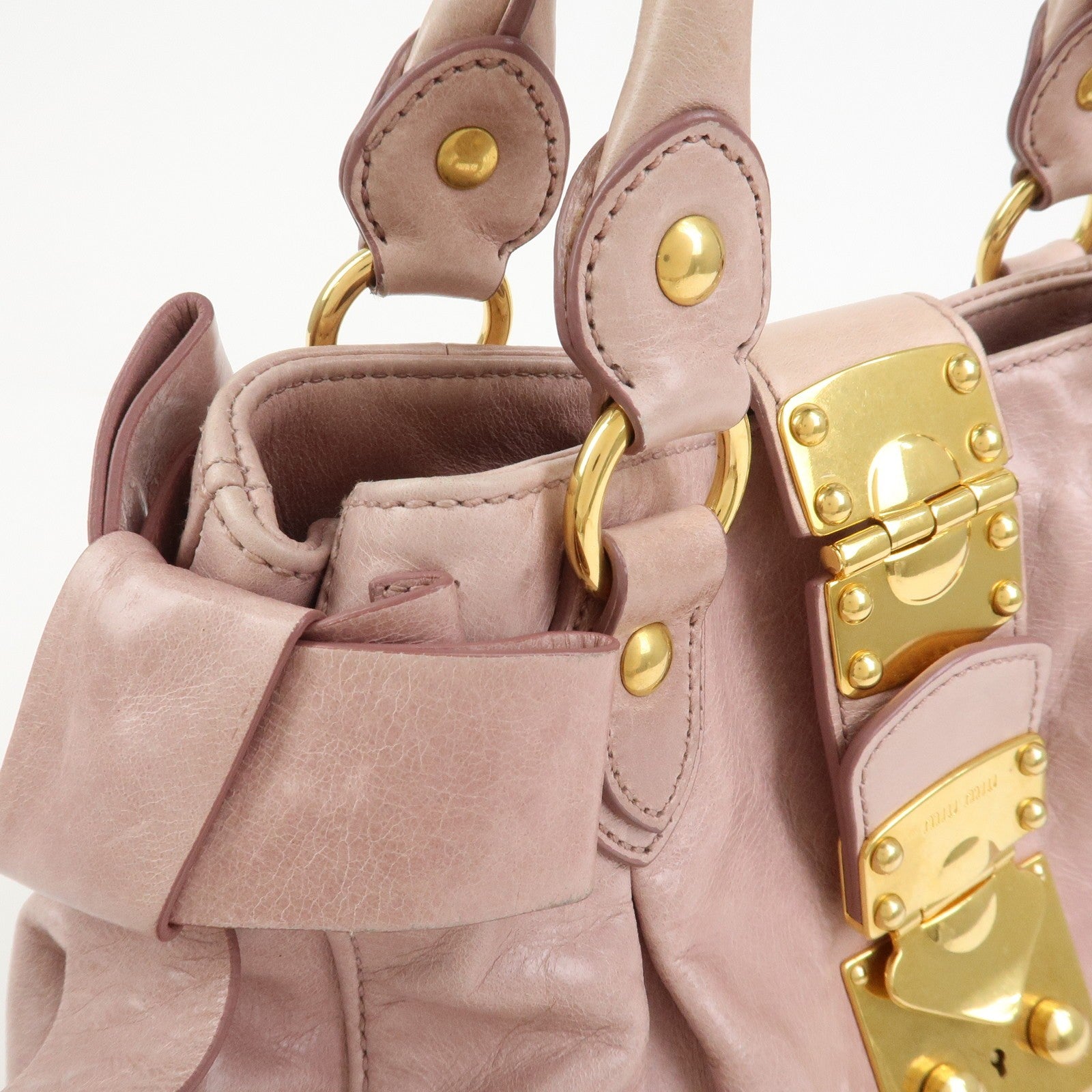 Miu Miu Hand Shoulder Bag - Pink, Leather