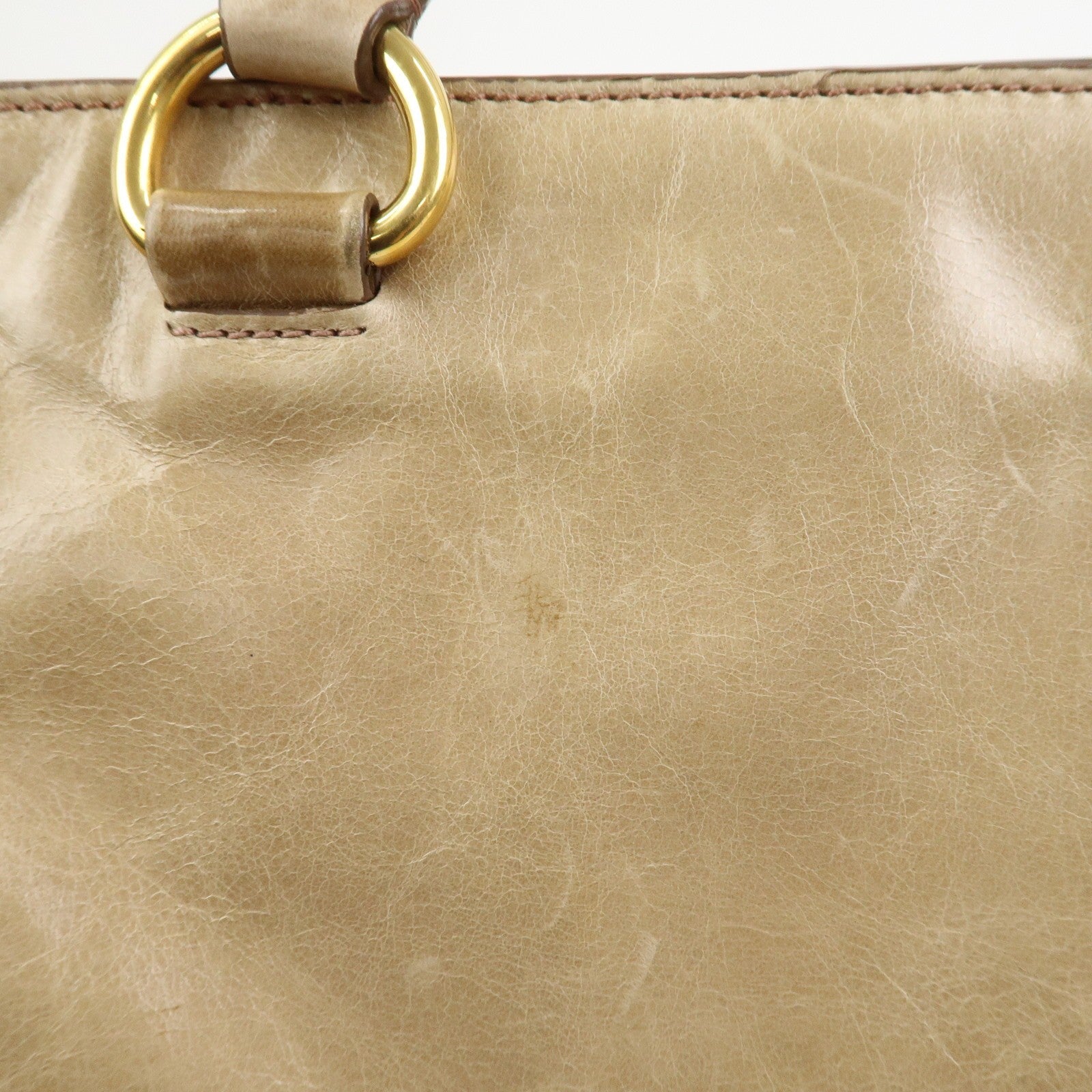 Prada 2Way Bag Hand Bag - Beige, Leather