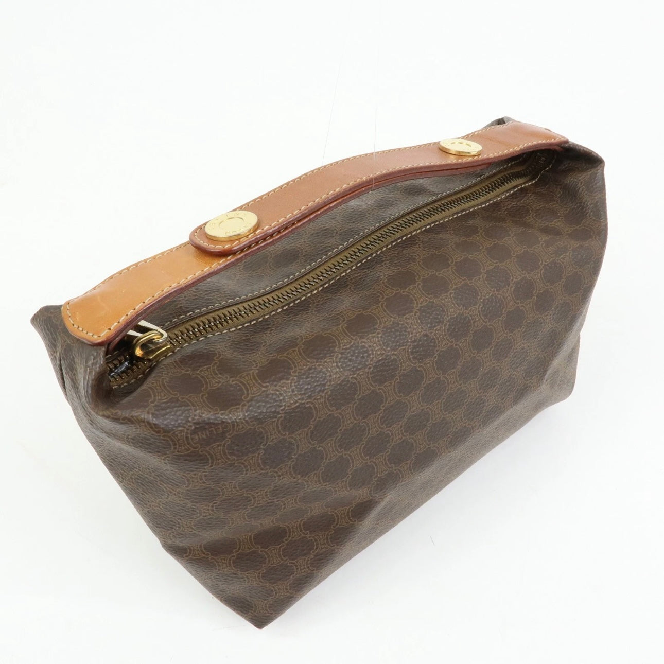Celine Macadam Handbag Pochette - Brown, PVC
