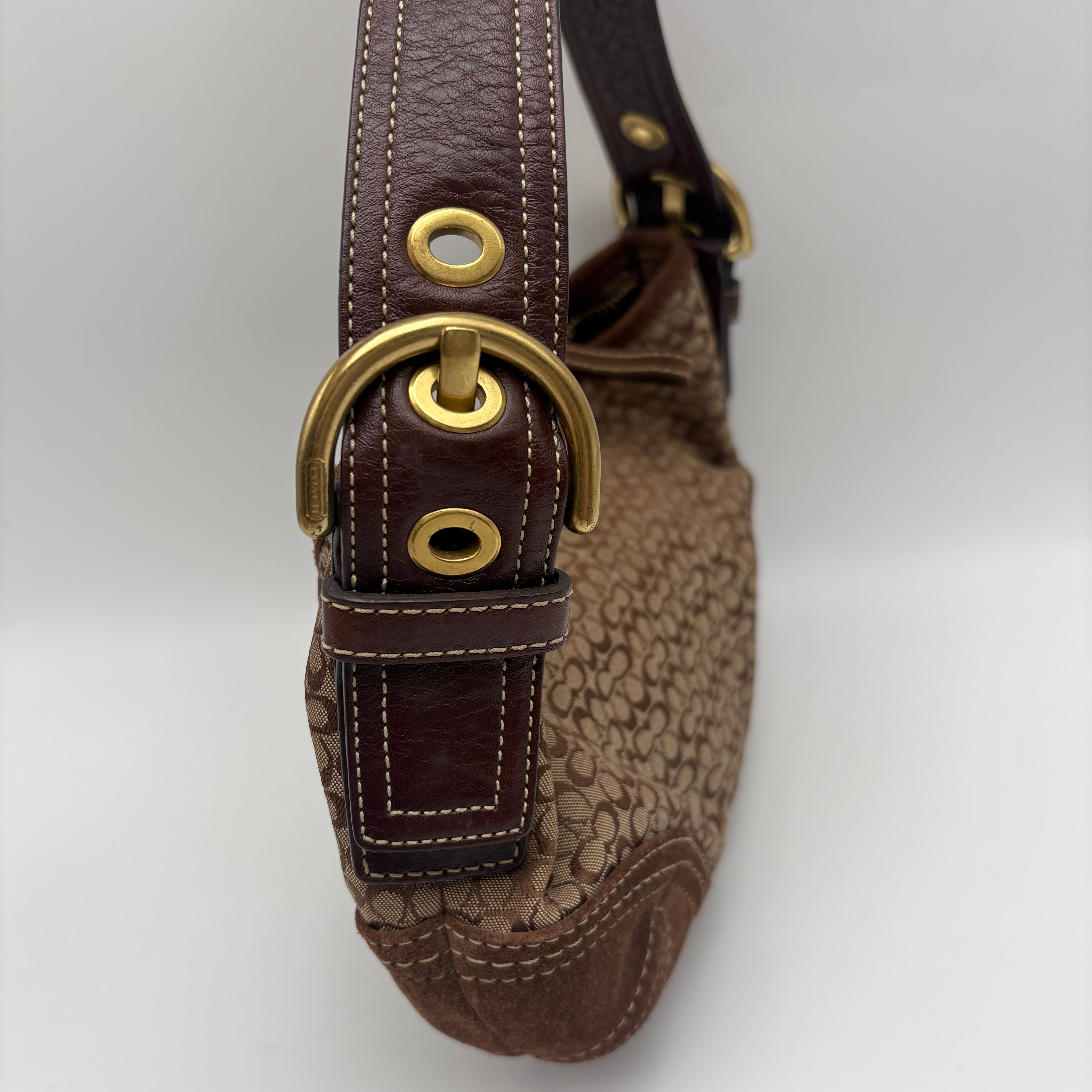 Coach Signature Suede Bag
