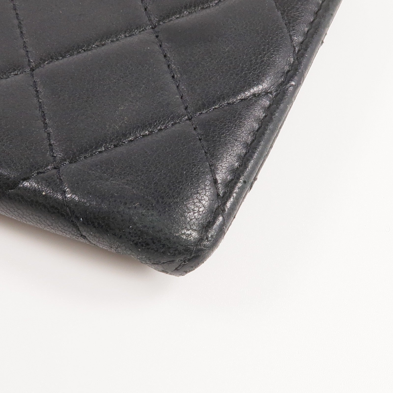 Chanel CC SHW Long Wallet - Black, Lambskin Leather
