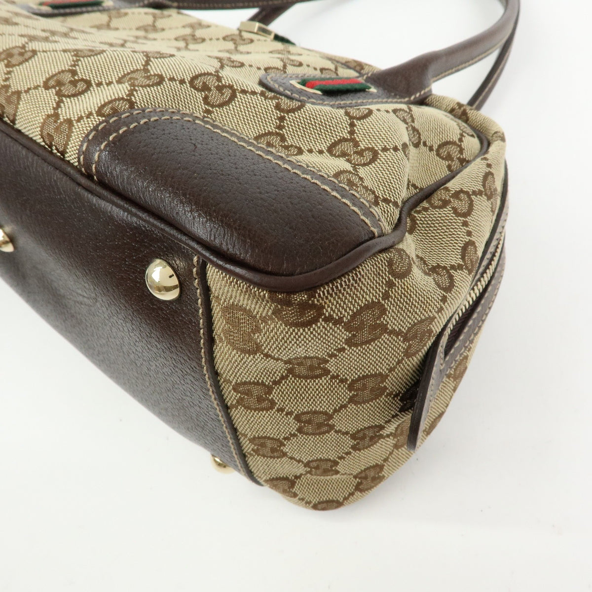 Gucci Sherry Boston Bag - Beige, GG Canvas, Leather