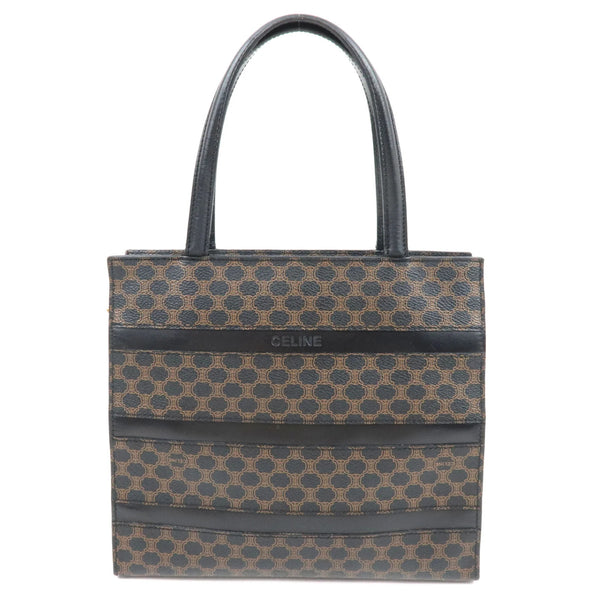 Celine Macadam Tote Bag - Black Brown, PVC Leather 