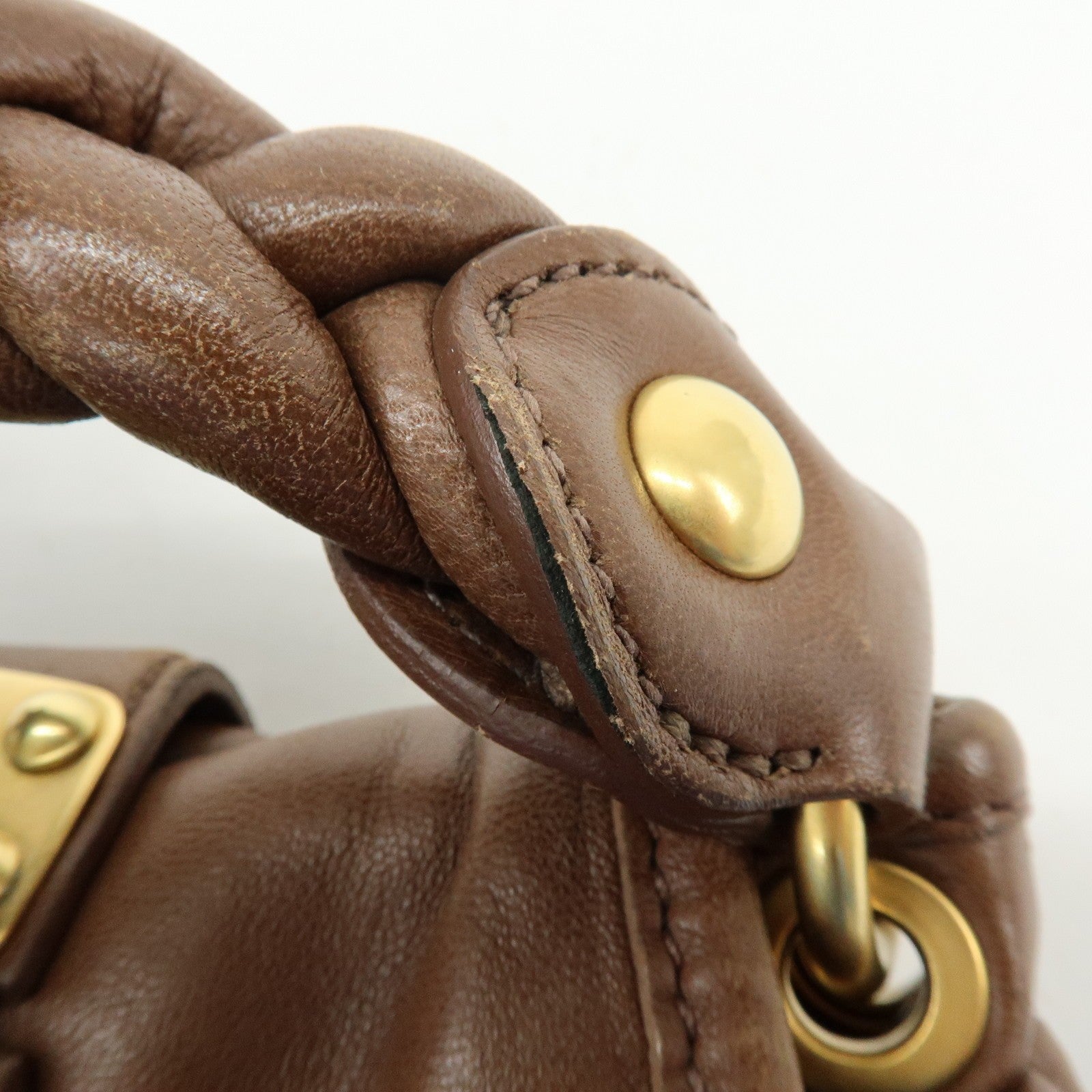Miu Miu 5BH188 Handbag - Brown, Leather
