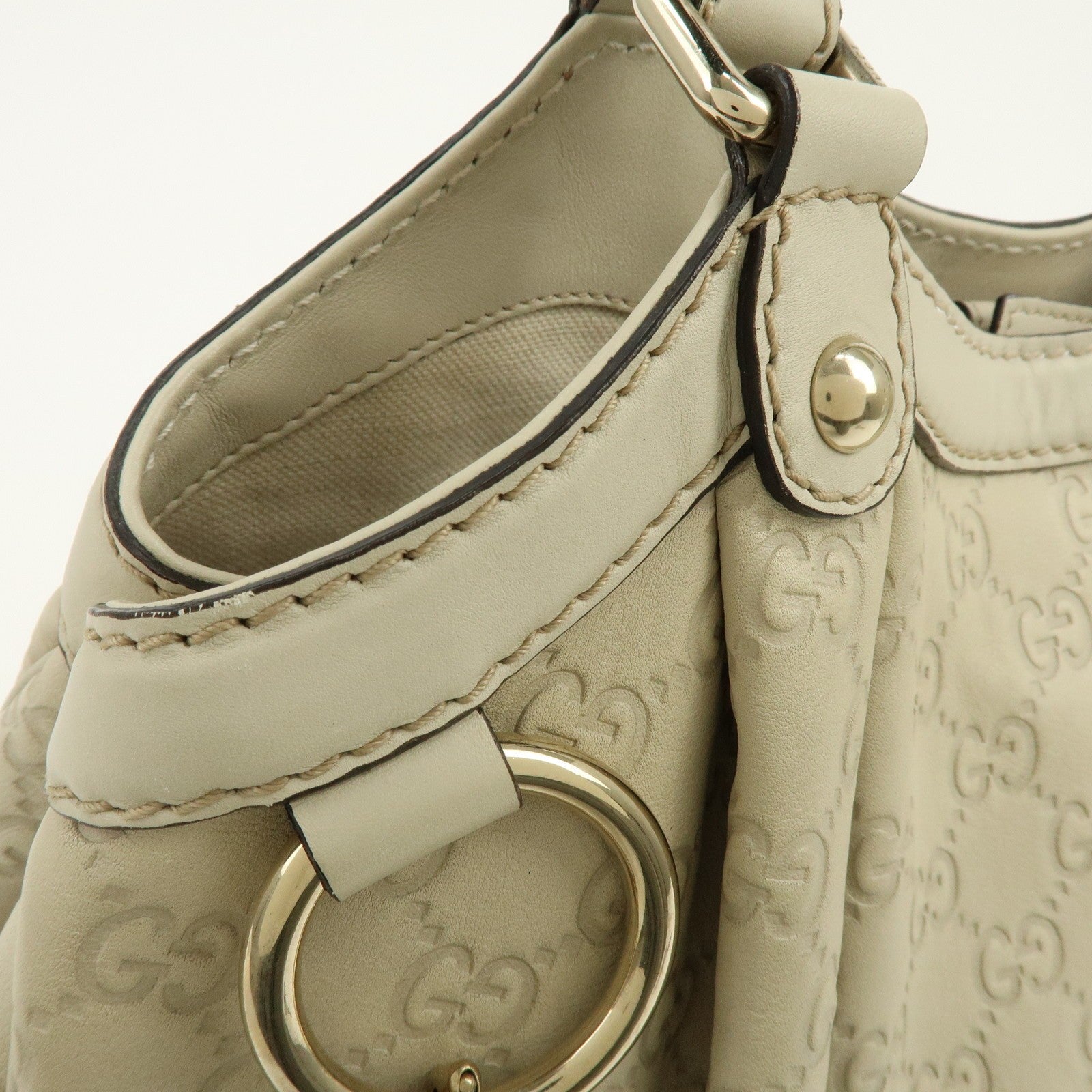 Gucci Sukey Guccissima Leather Tote Bag - White, Leather 