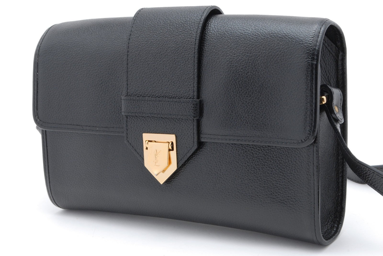 Saint Laurent Cassandra Shoulder Bag - Black, Leather