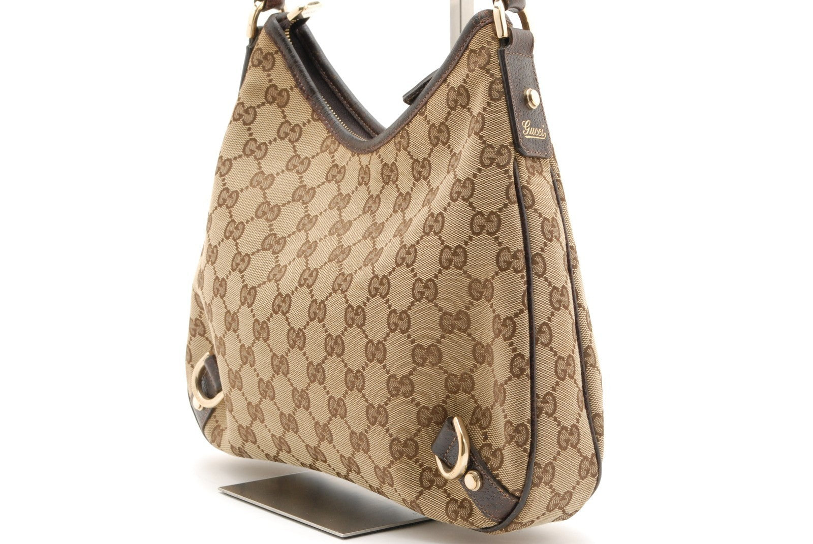 Gucci Abbey D-Ring Hobo Shoulder Bag - Brown, Leather