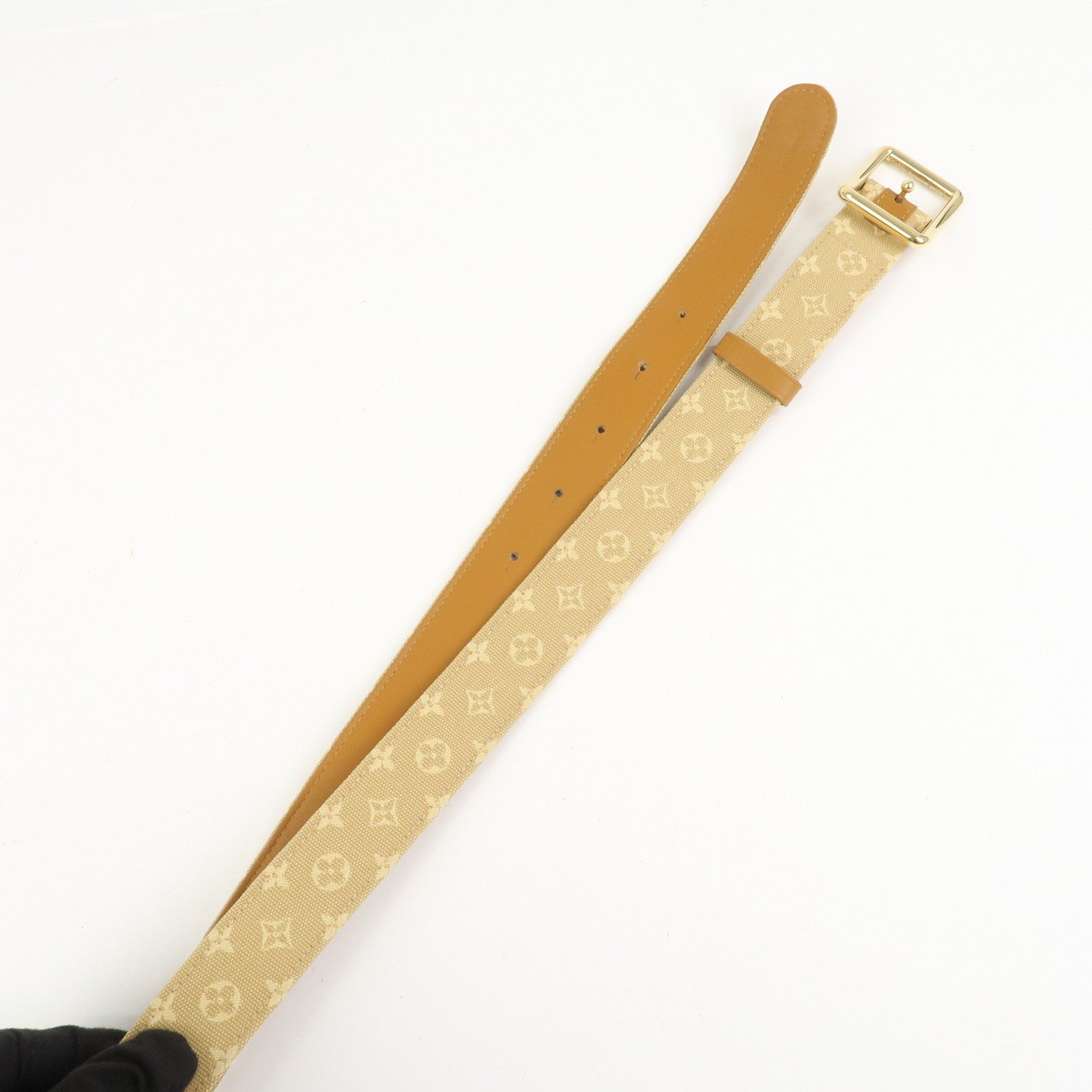 Louis Vuitton Monogram Mini Canvas Ceinture 75/30 Belt - Beige, Canvas