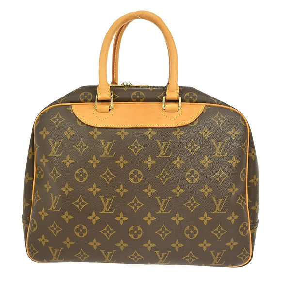 Louis Vuitton Deauville Bowling Vanity Handbag - Brown, Monogram Canvas, Leather 