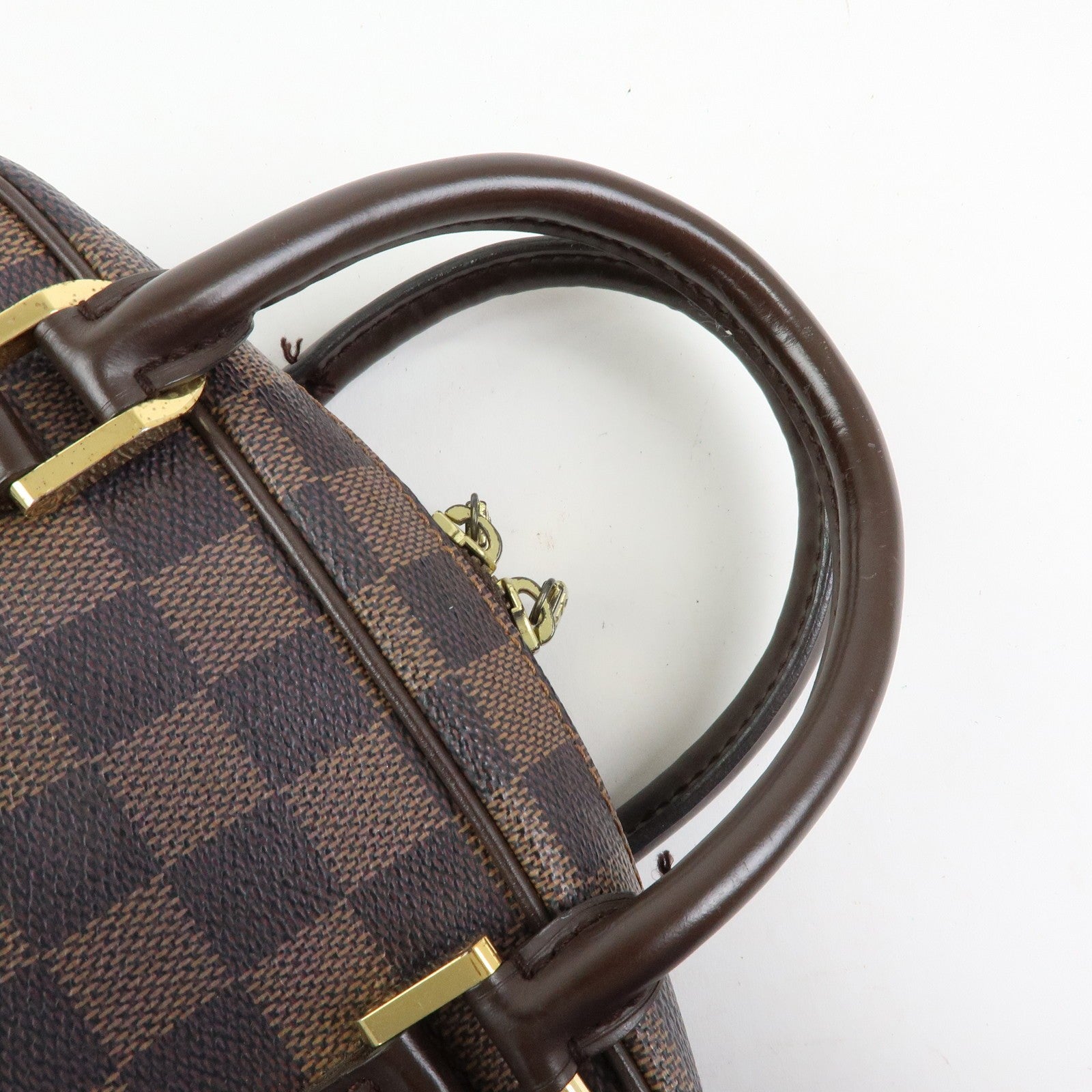Louis Vuitton Saria Mini Handbag - Damier Ebene, Canvas Leather