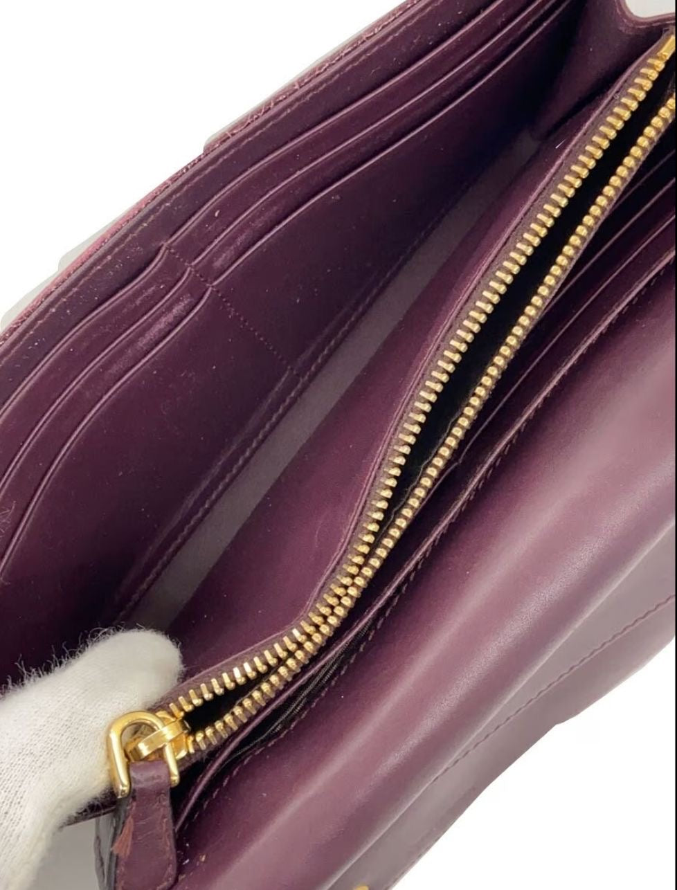 Miu Miu Croco purple wallet