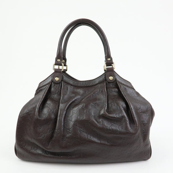 Gucci Sukey Tote Bag - Dark Brown, Guccissima Leather