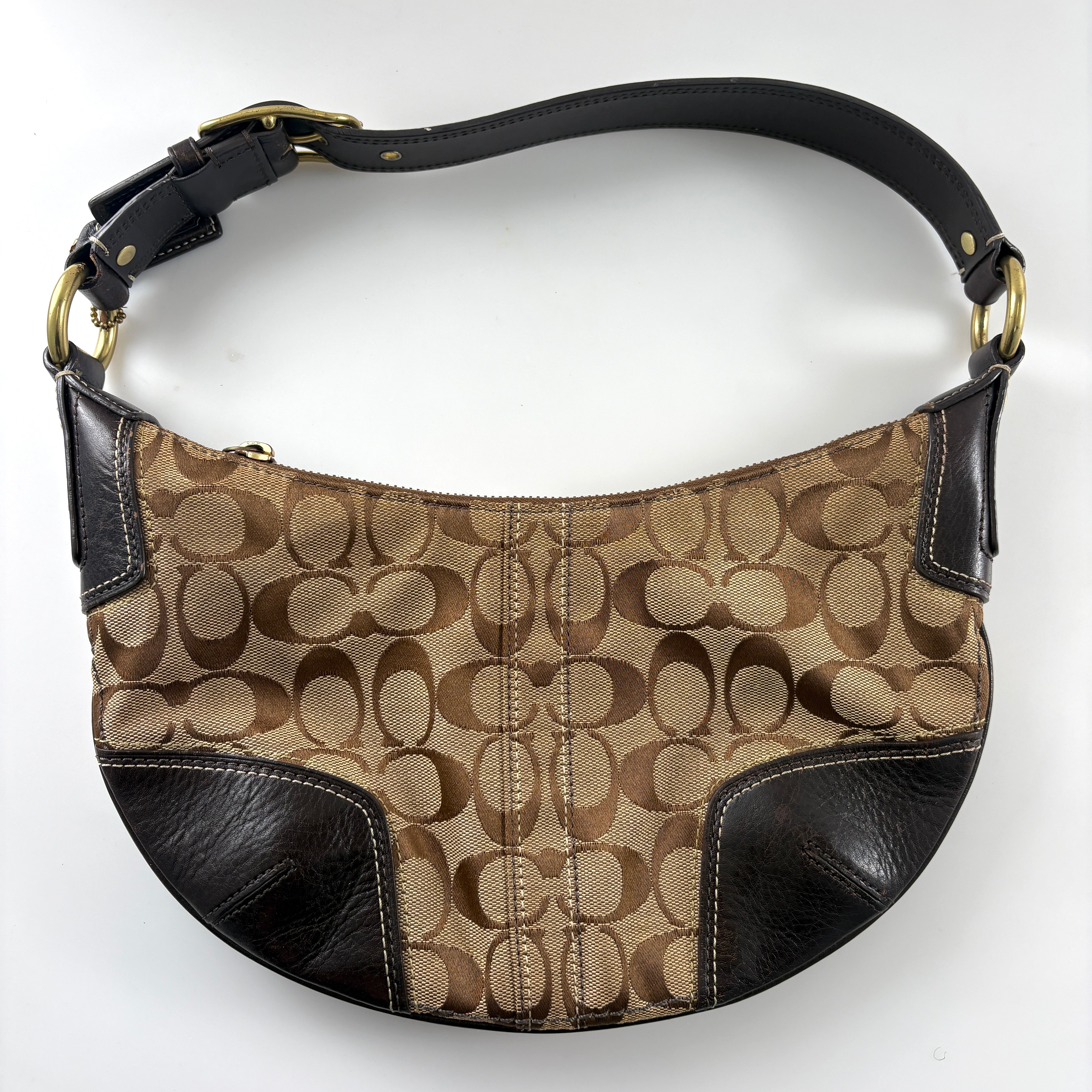 Coach Signature brown shoulder bag