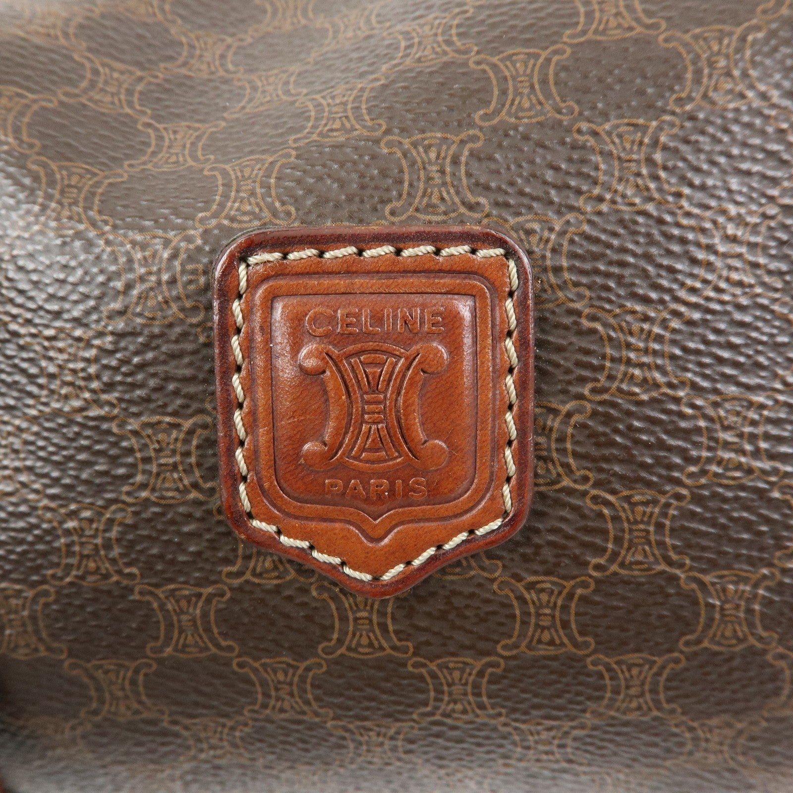 Celine Macadam Shoulder Bag - Brown, PVC Coated Canvas 