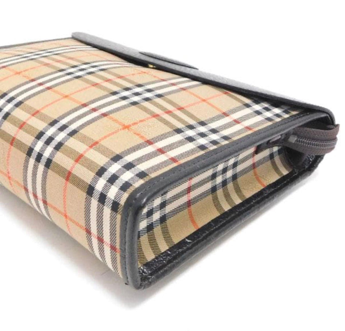 Burberry Nova Check Clutch - Beige, Canvas