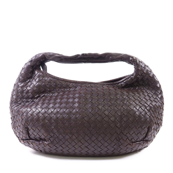 BOTTEGA VENETA BV Hobo Bag Handbag Lambskin Leather Brown