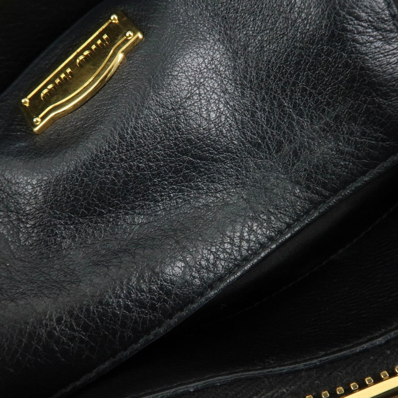 MIU MIU Shoulder Bag - Black, Leather