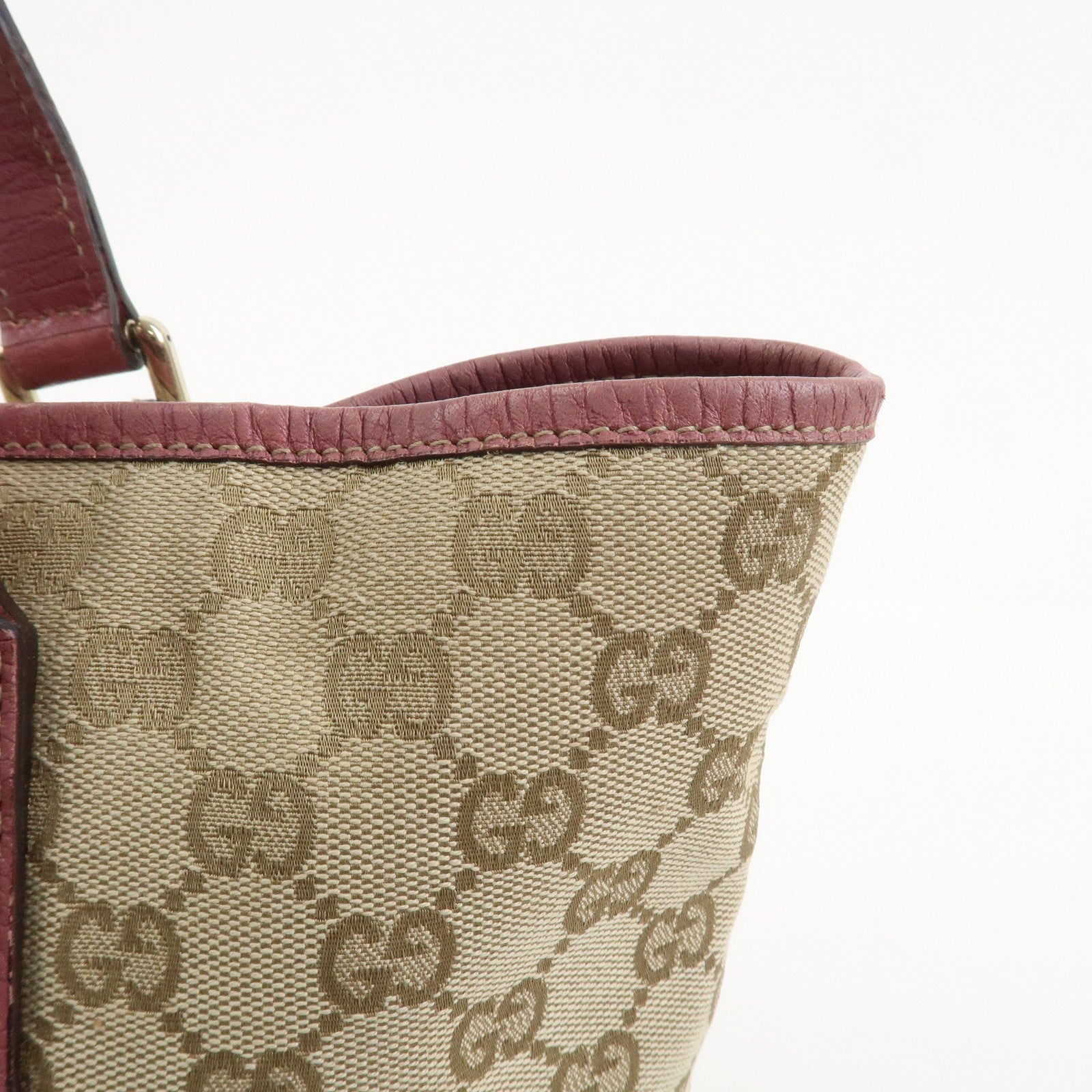 Gucci Tote Bag - Beige Pink, GG Canvas Leather 