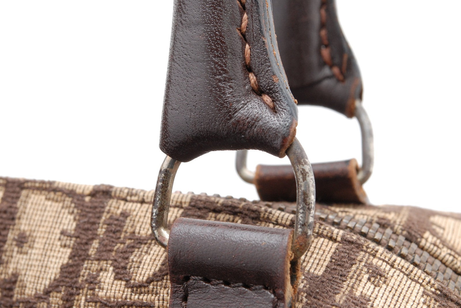 Christian Dior Trotter Boston Bag - Brown, Canvas Leather