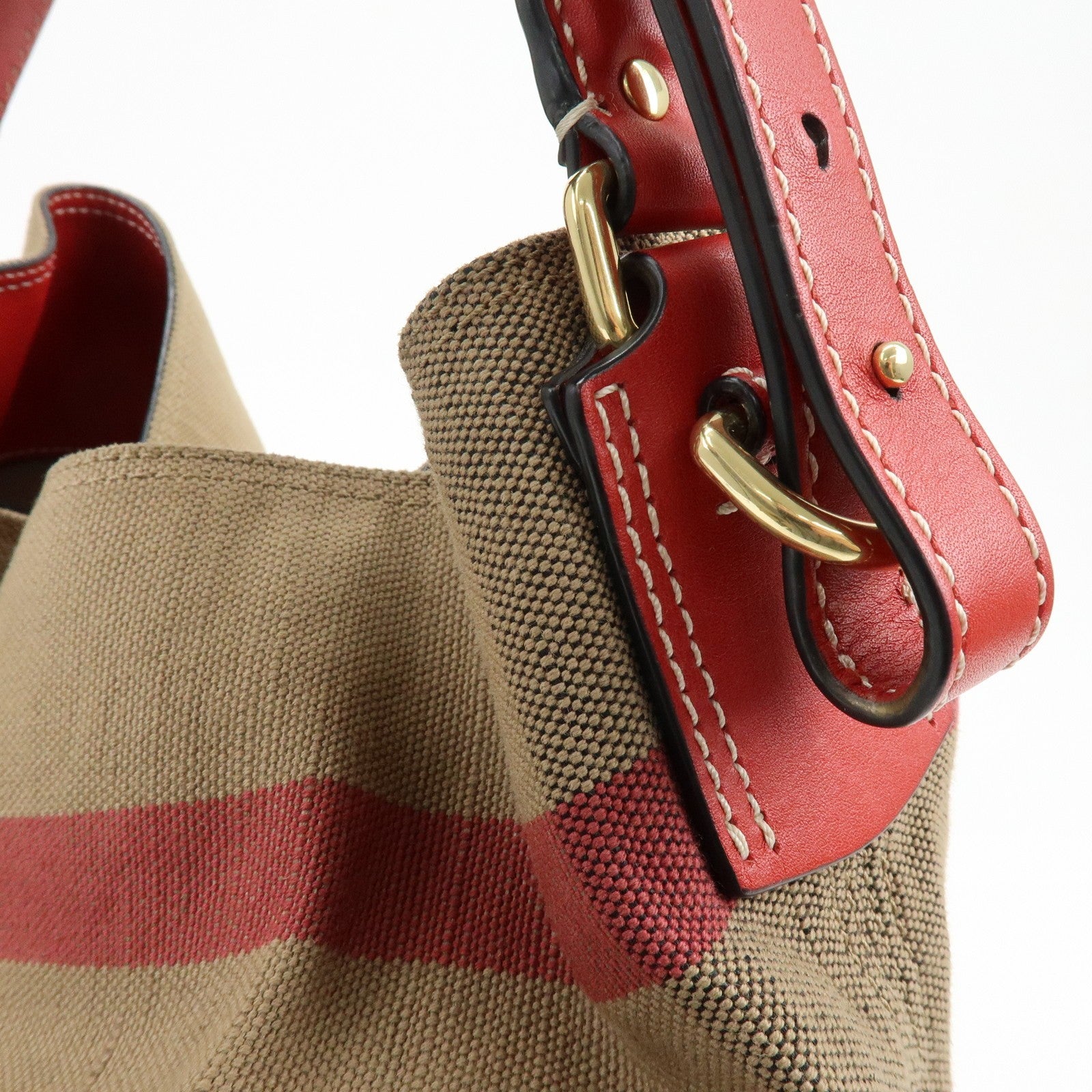 Burberry 2way bag Handbag - Beige, Canvas and Leather