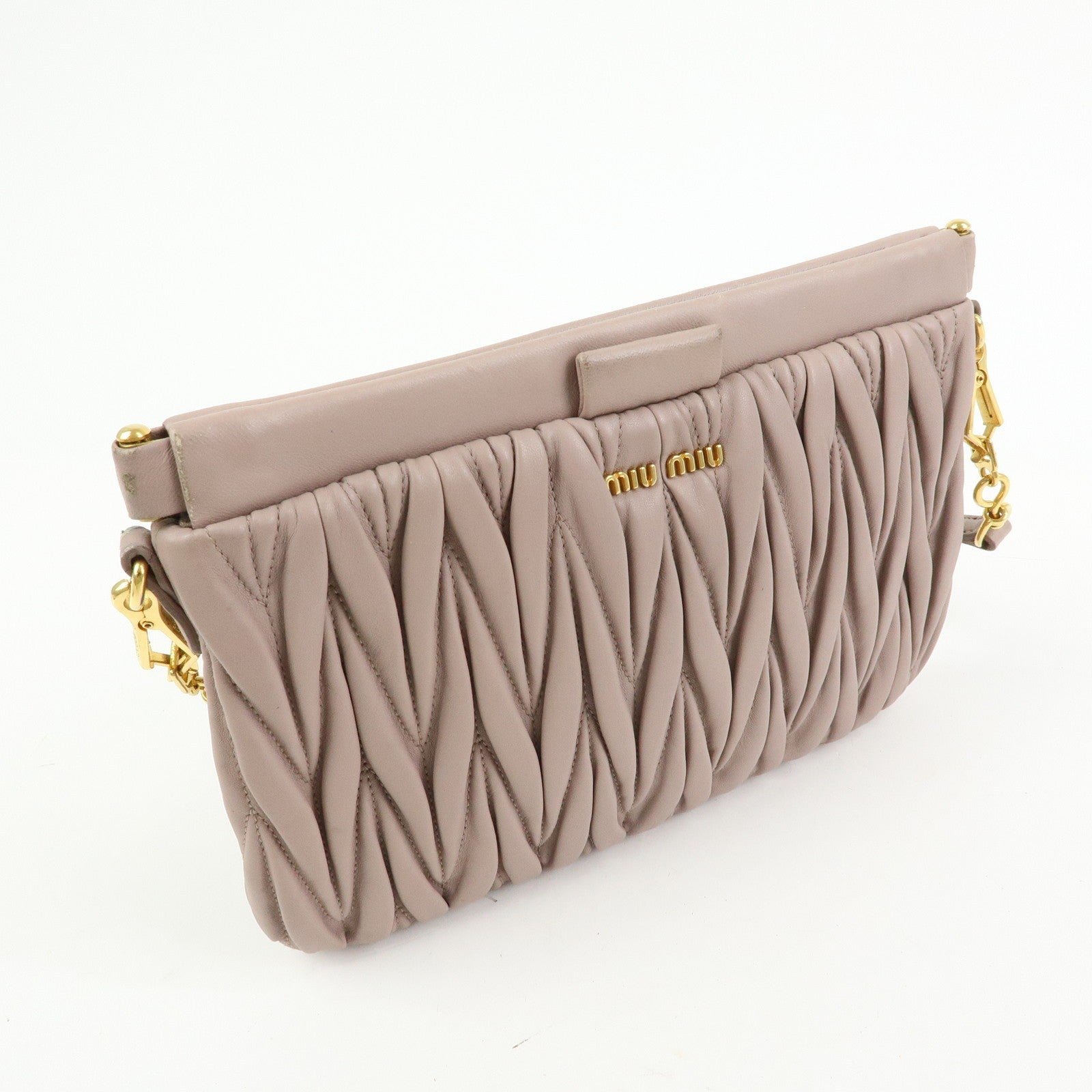 Miu Miu Handbag - Pink Beige, Nappa Leather