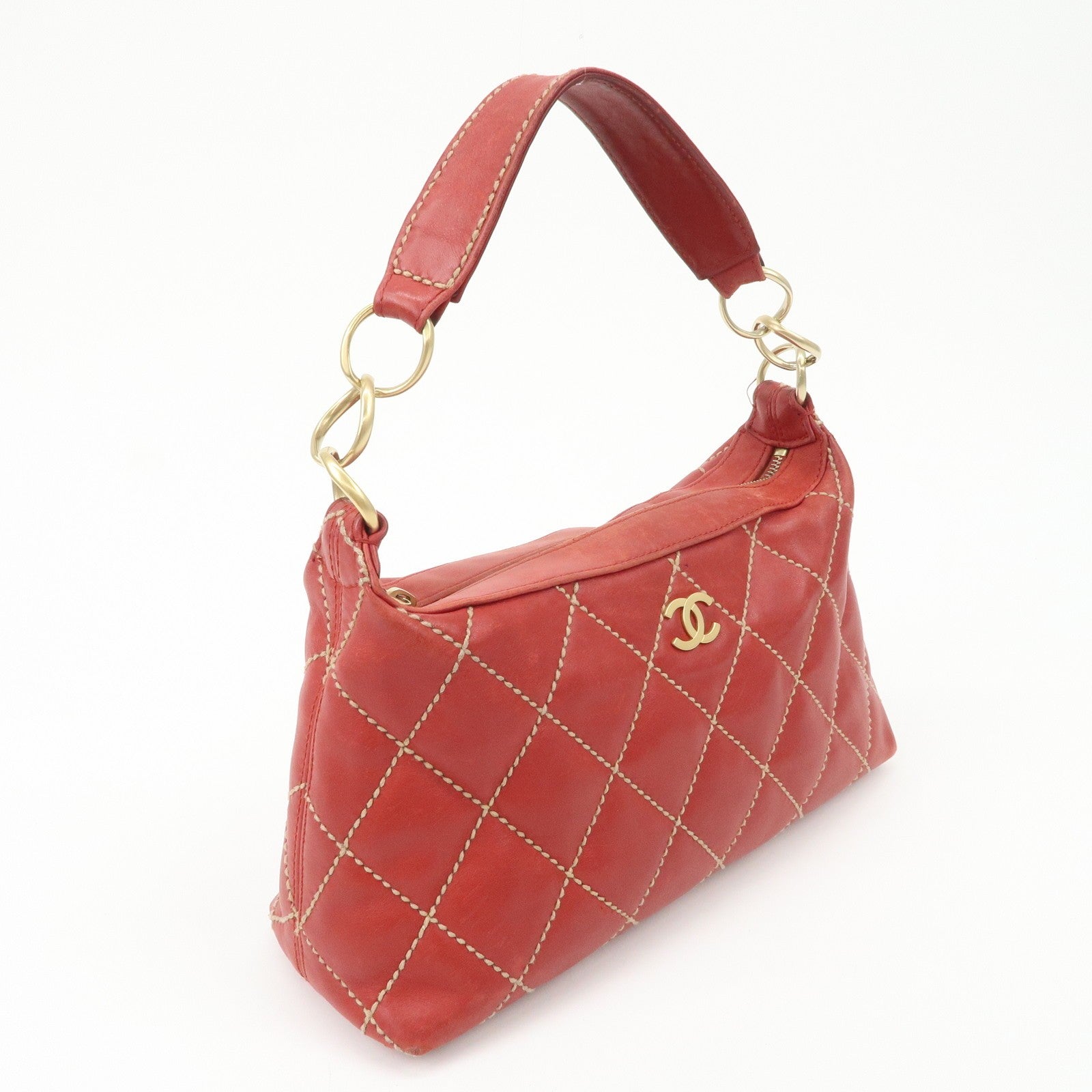 Chanel Mark Wild Handbag - Red, Leather