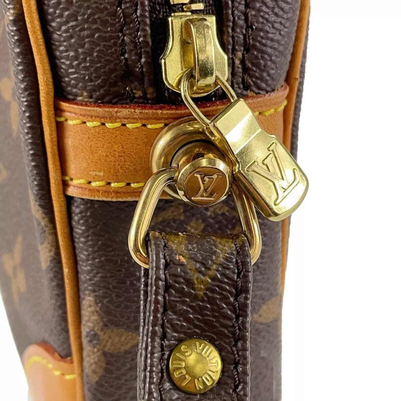 Monogram Marly Dragonne GM Leather Brown Clutch bag