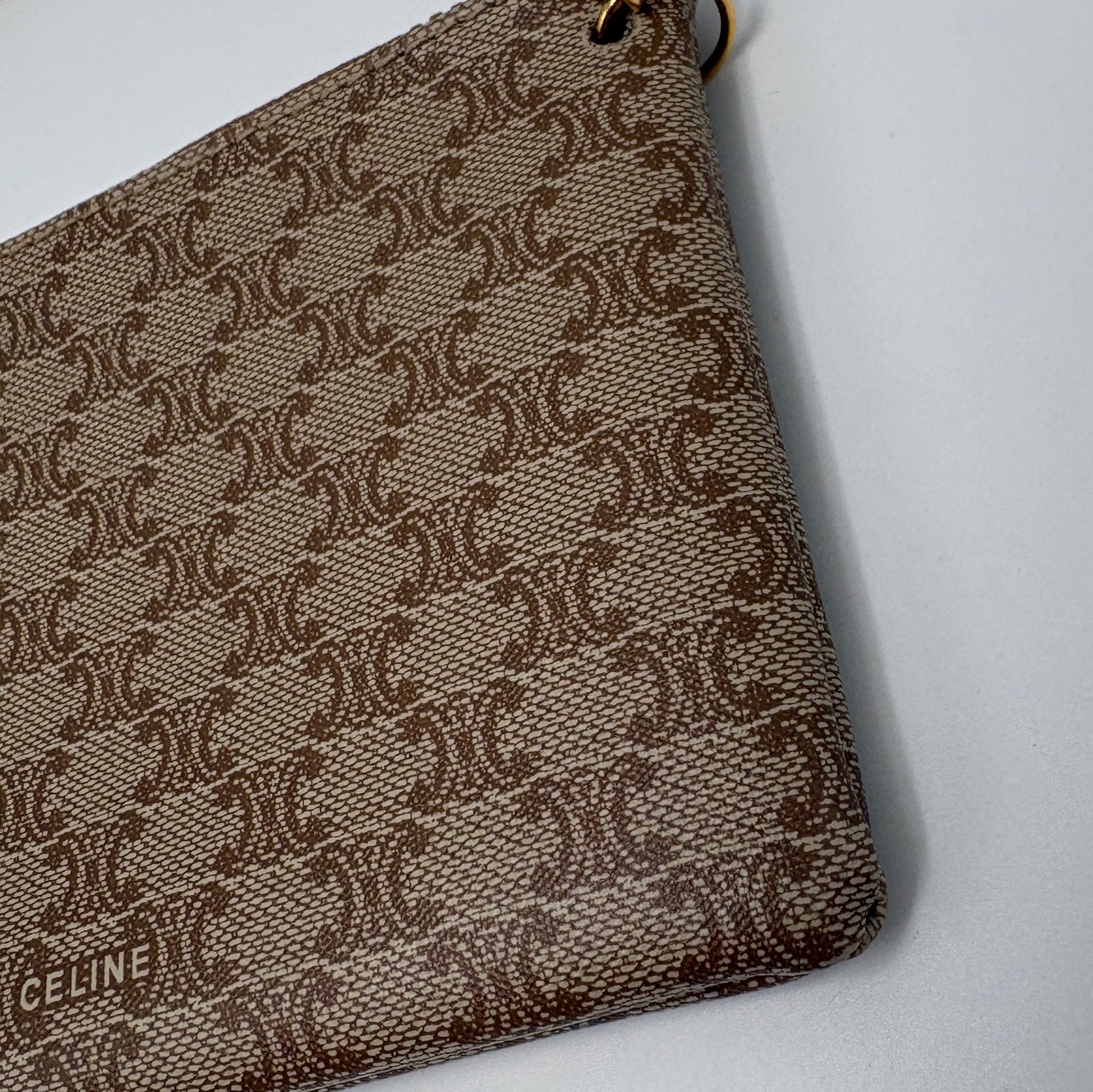 Celine Macadam Leather Chain Pouch